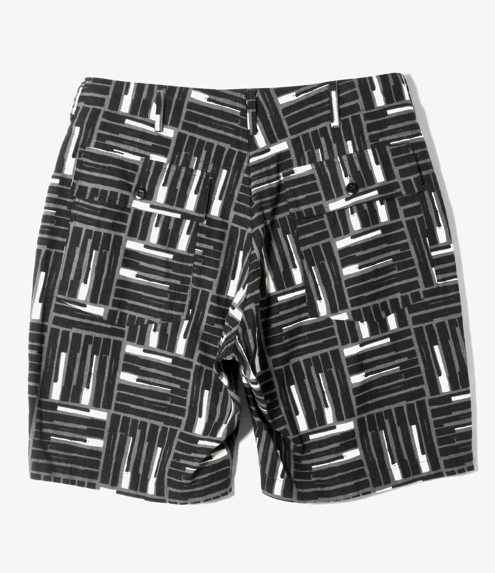 Fatigue Short – Black Tile Print Canvas
