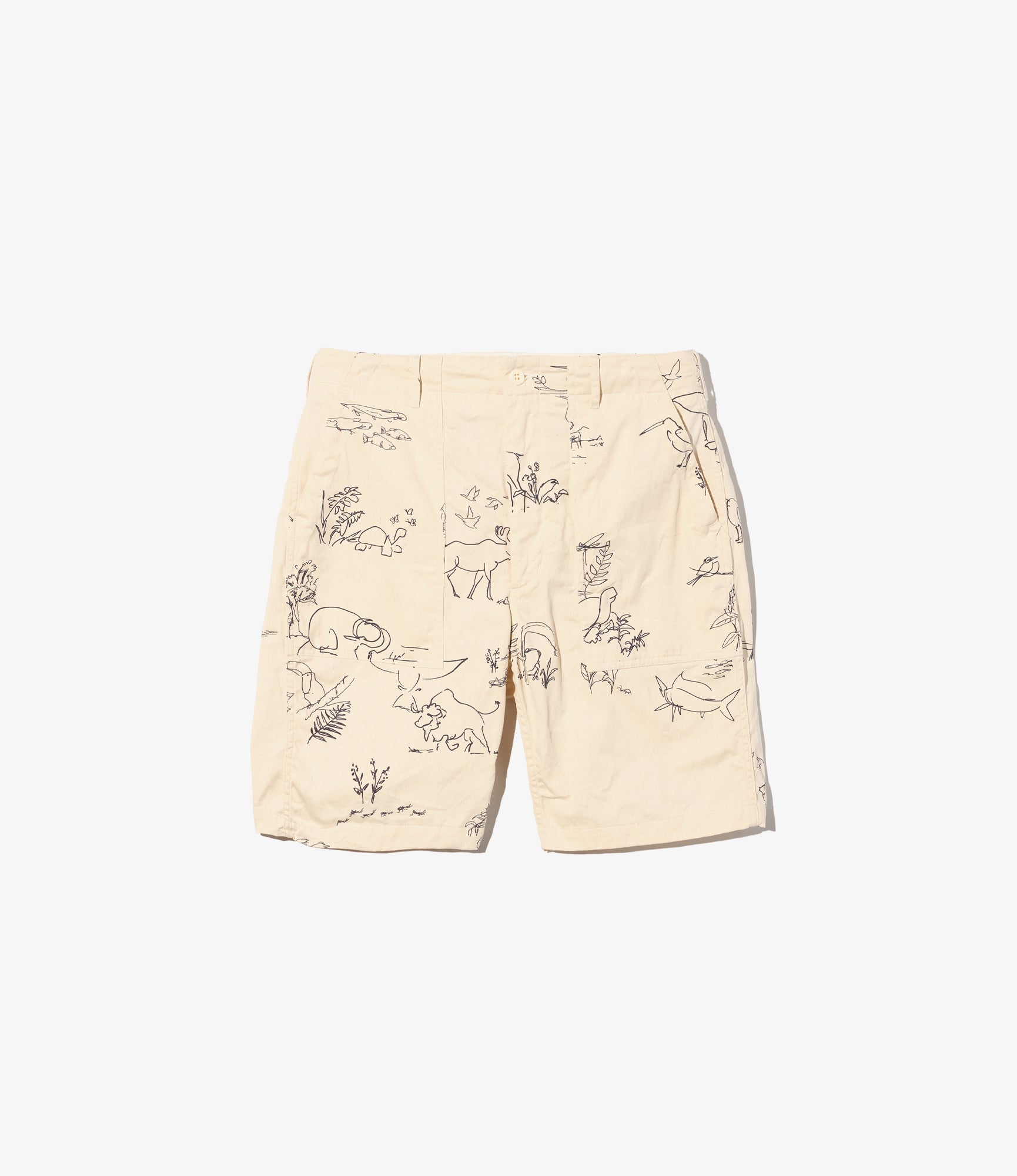 Fatigue Short – Natural Animal Print 6.5oz Flat Twill