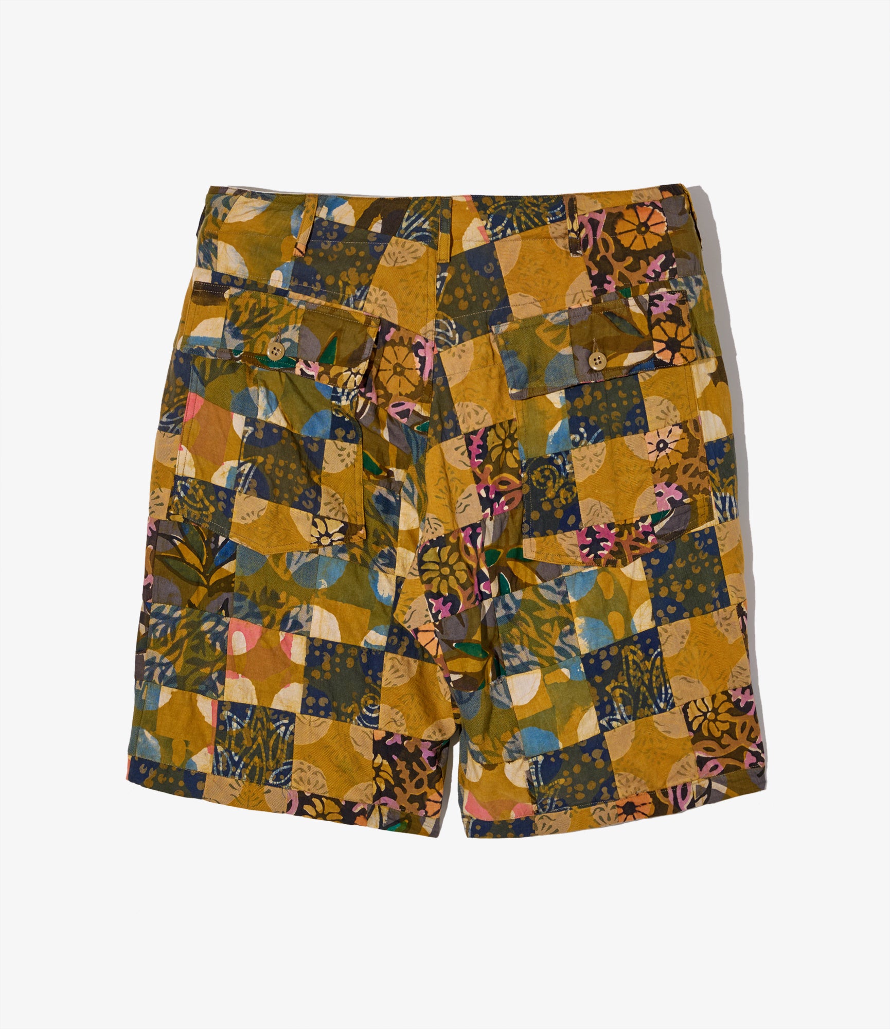 Fatigue Short – Olive Mixed Pattern Patchwork