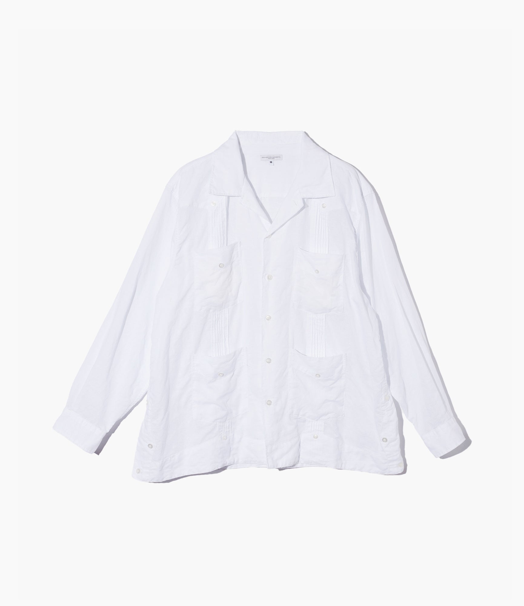 Guayabera Shirt – White Handkerchief Linen