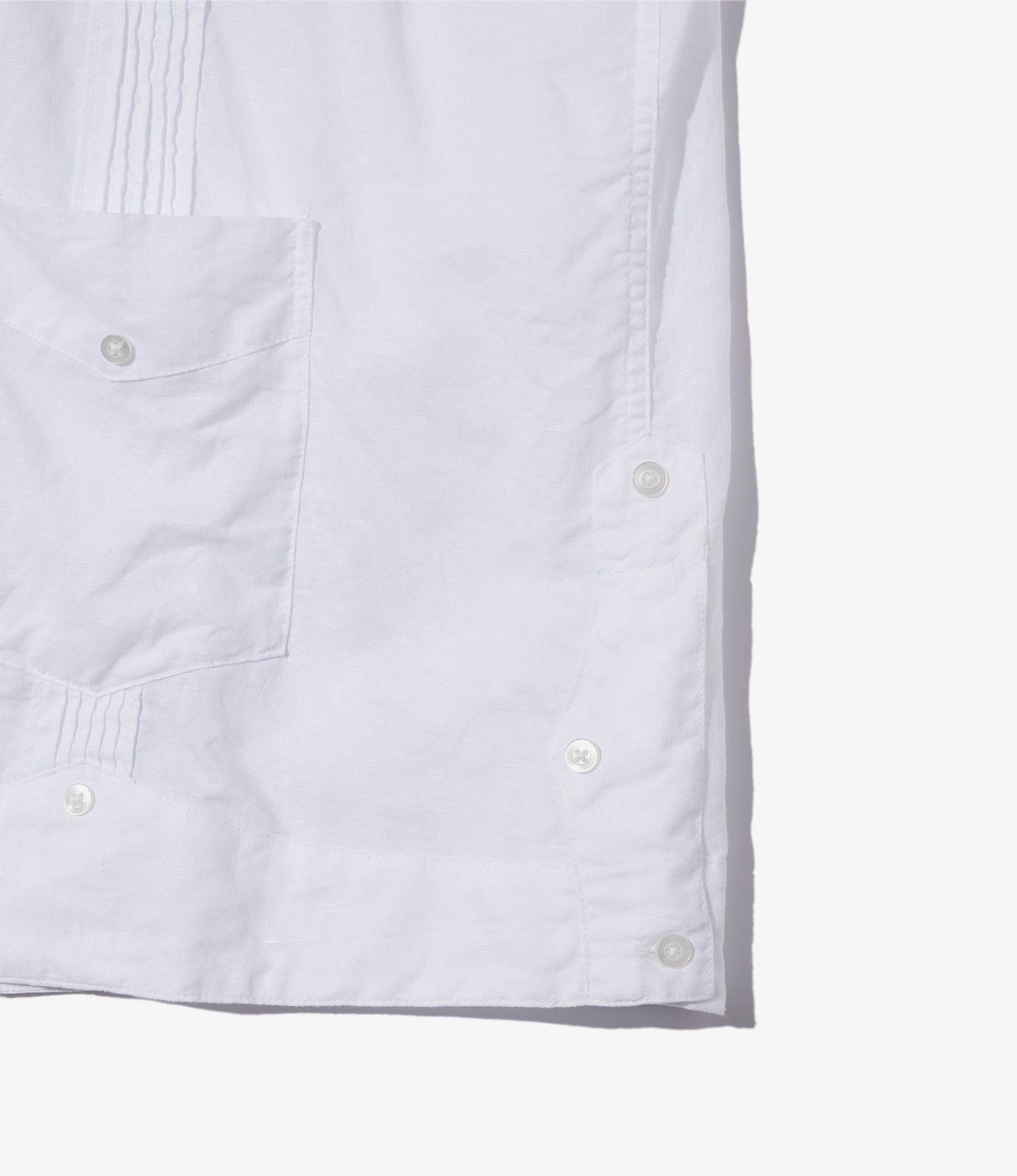 Guayabera Shirt – White Handkerchief Linen