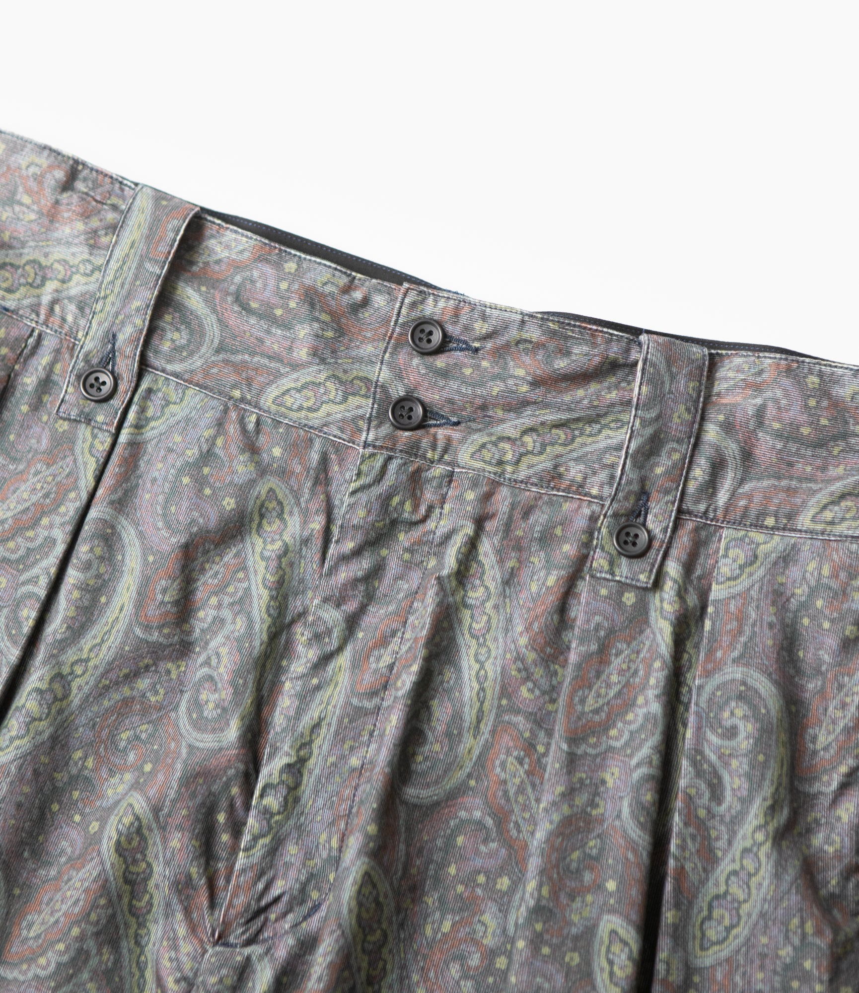 Gurkha Short – Charcoal Paisley Corduroy