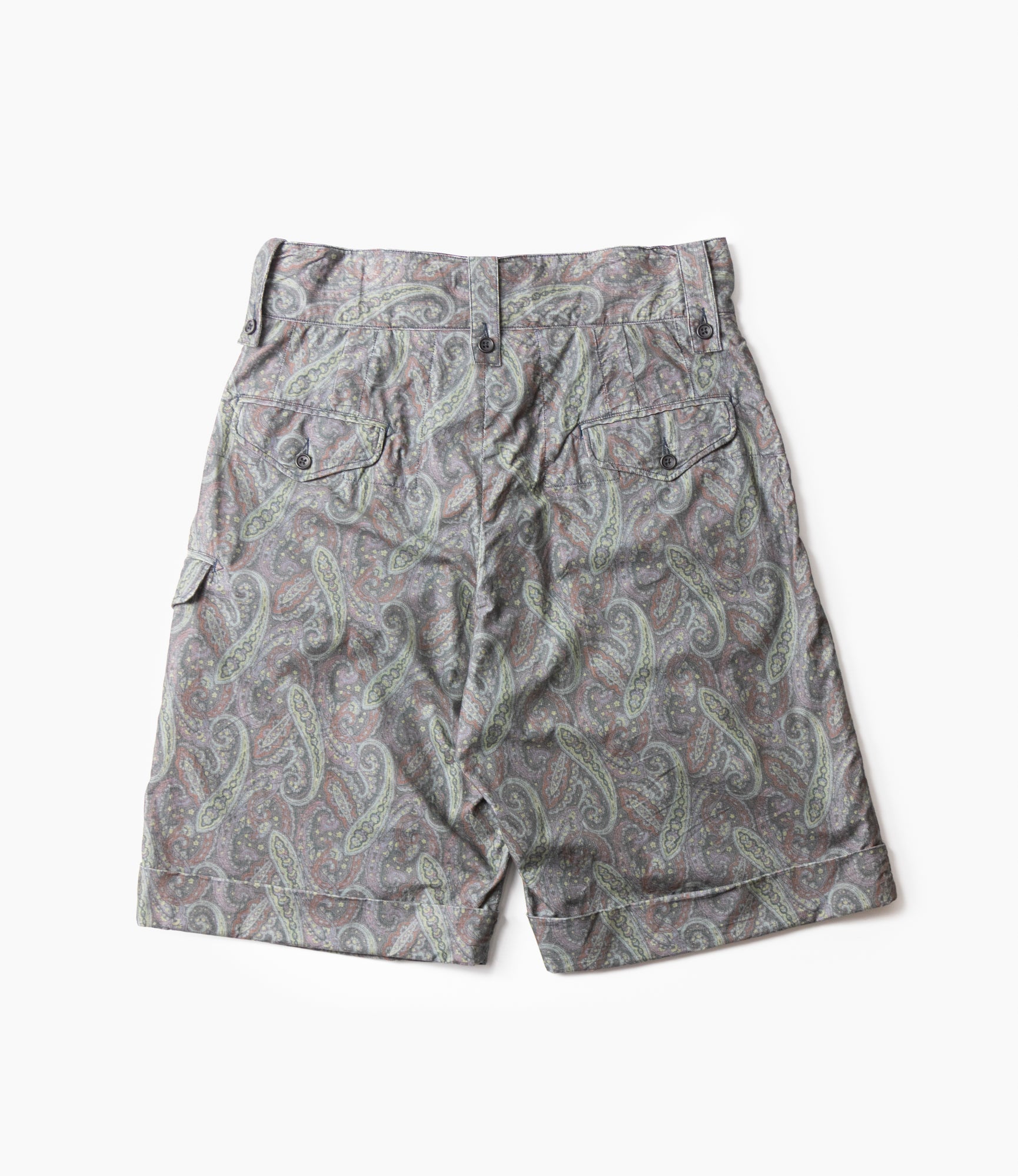 Gurkha Short – Charcoal Paisley Corduroy