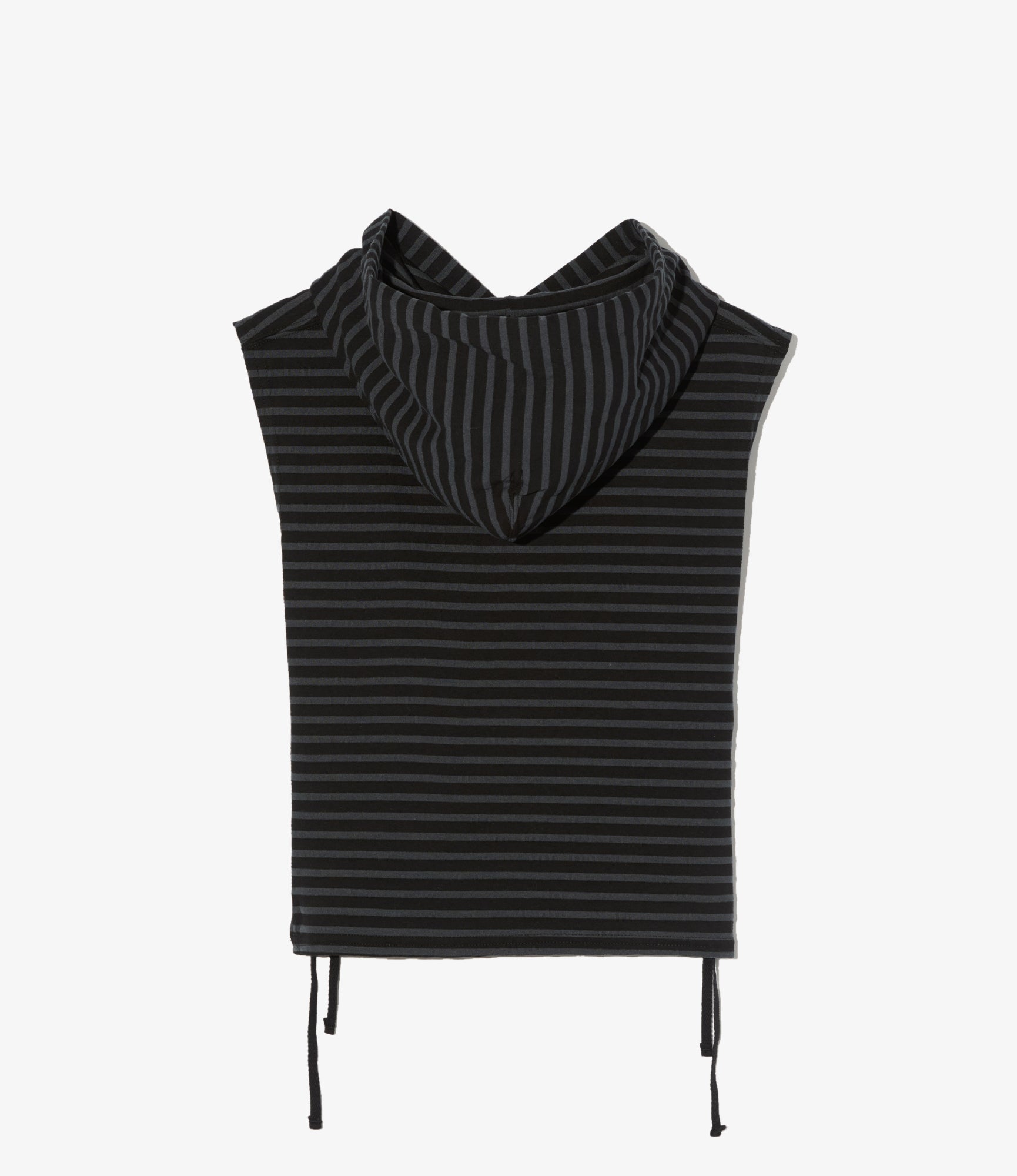 Hooded Interliner – Charcoal Striped Jersey