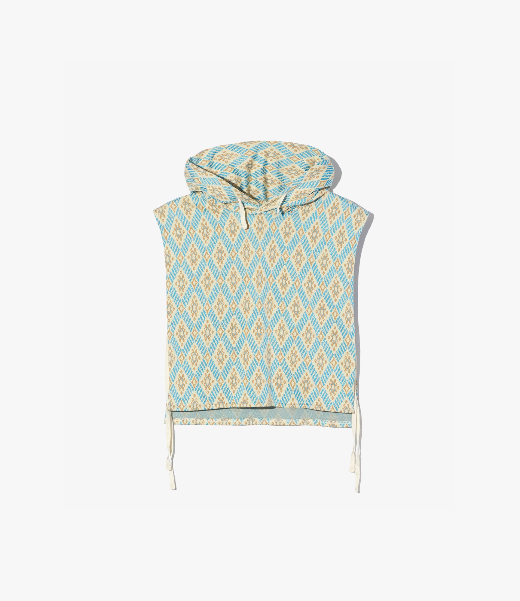 Hooded Knit Interliner – Light Blue Crest Jacquard