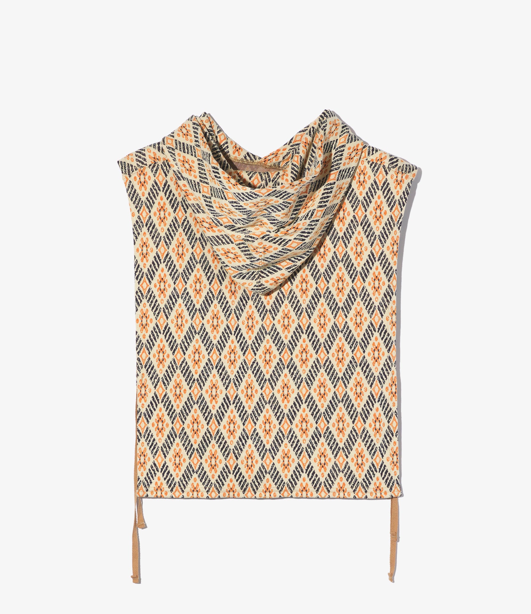 Hooded Knit Interliner – Orange Crest Jacquard