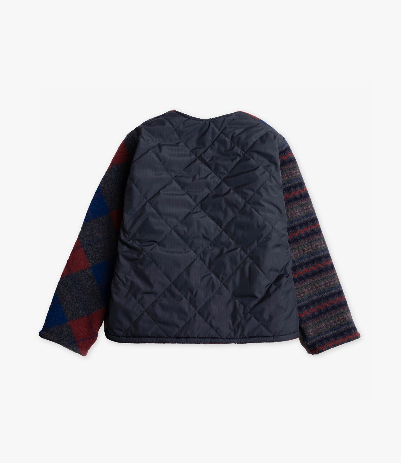 Reversible Cardigan Jacket – Mixed Argyle Wool