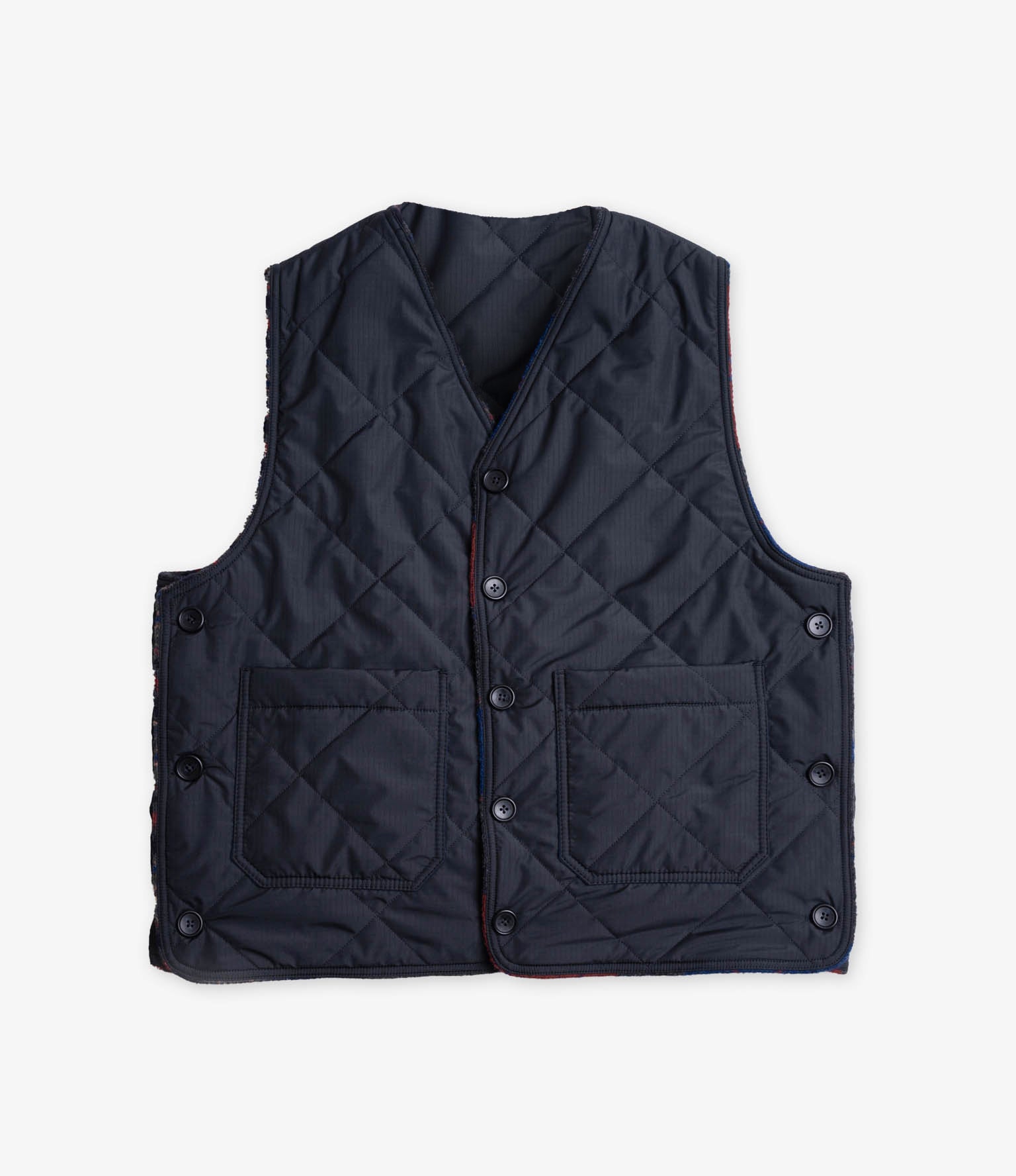 Reversible Vest – Mixed Argyle Wool