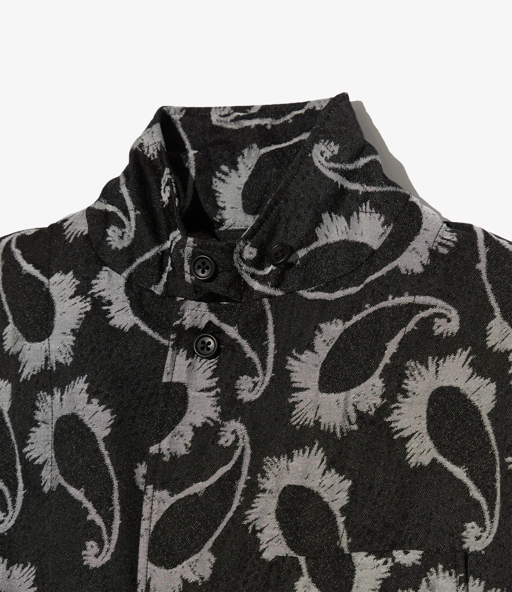 Loiter Jacket – Black Paisley Jacquard