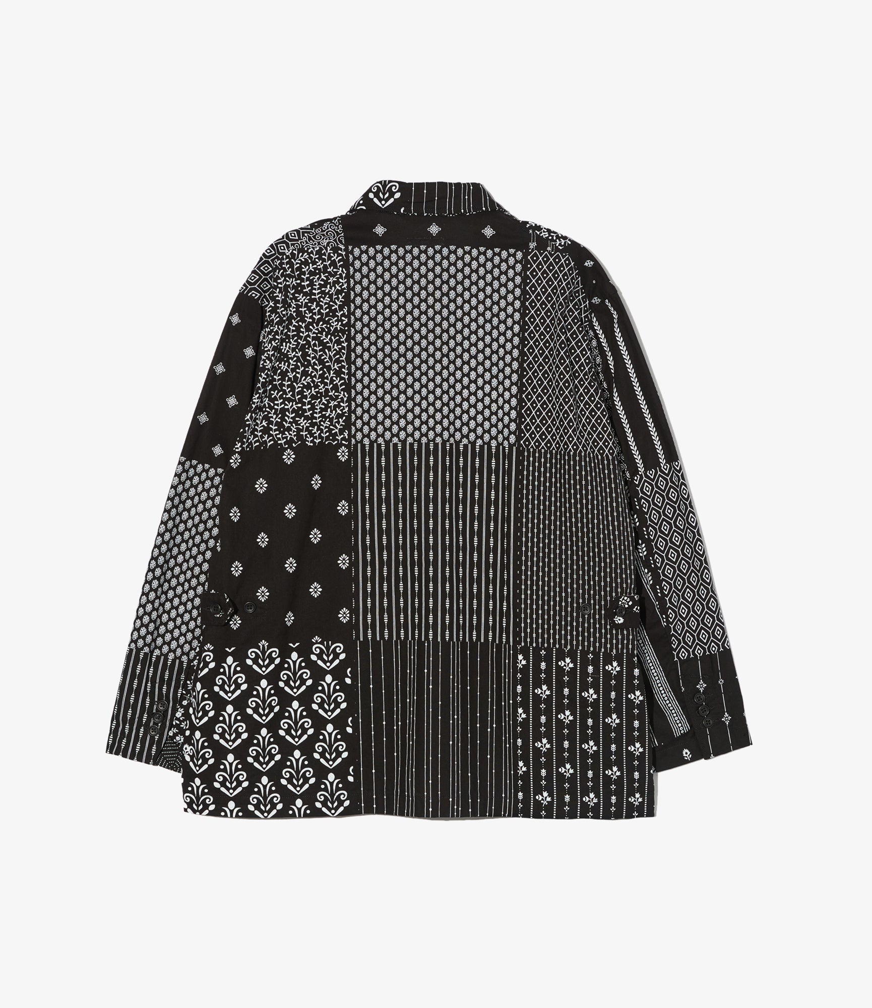 Loiter Jacket – Black/White Patchwork Print