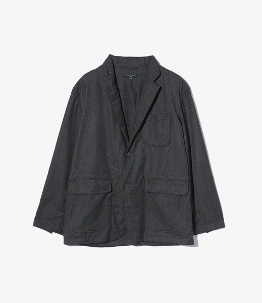 Loiter Jacket – Charcoal High Count Worsted Wool