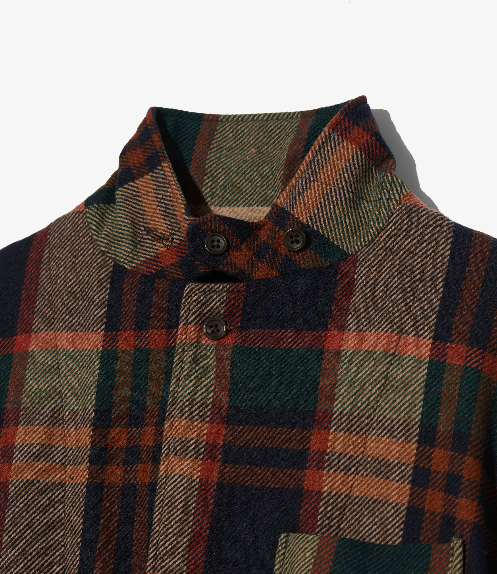 Loiter Jacket – Navy/Brown Plaid Wool