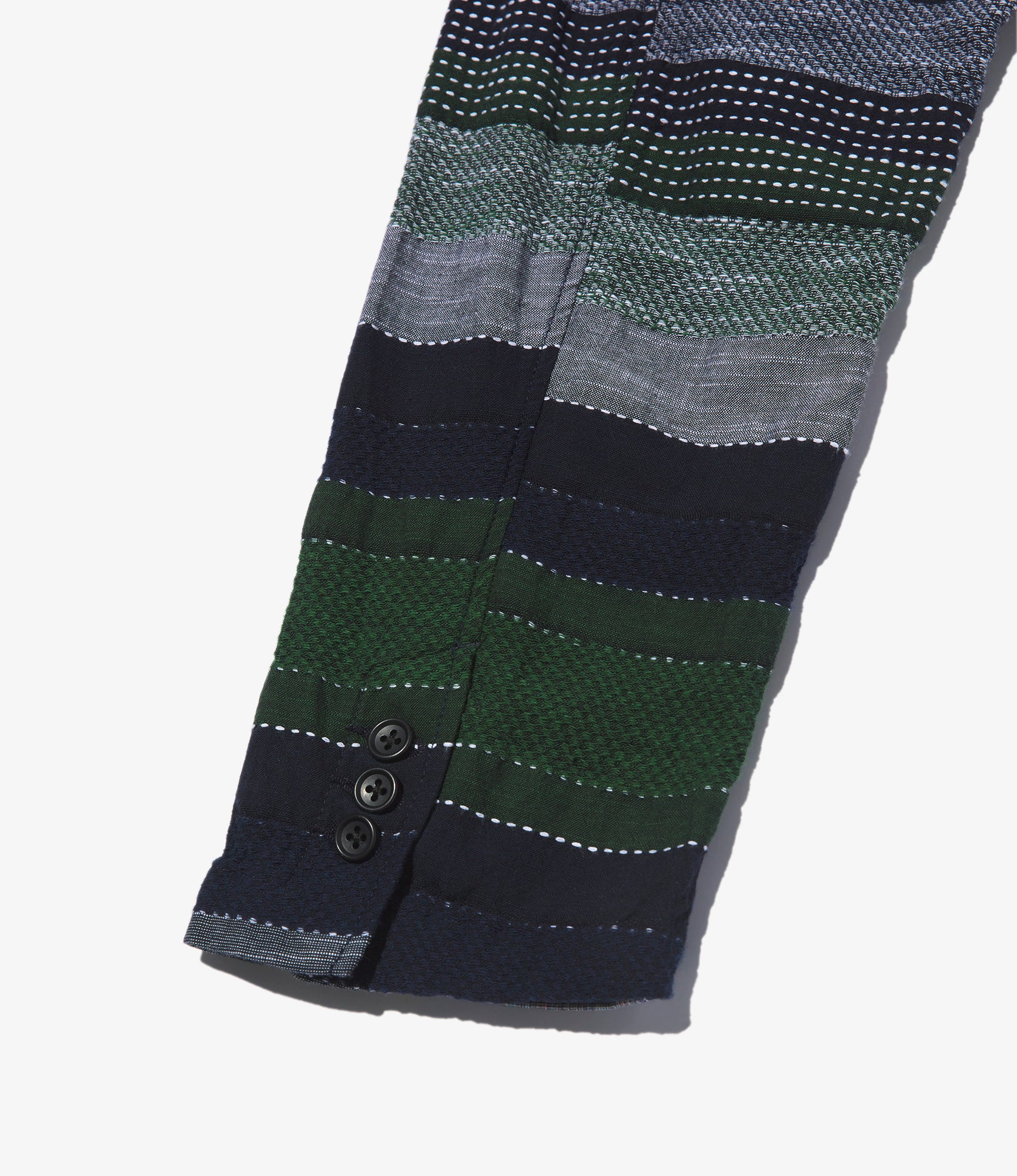 Loiter Jacket – Navy/Yellow/Green Madras Jacquard Dobby