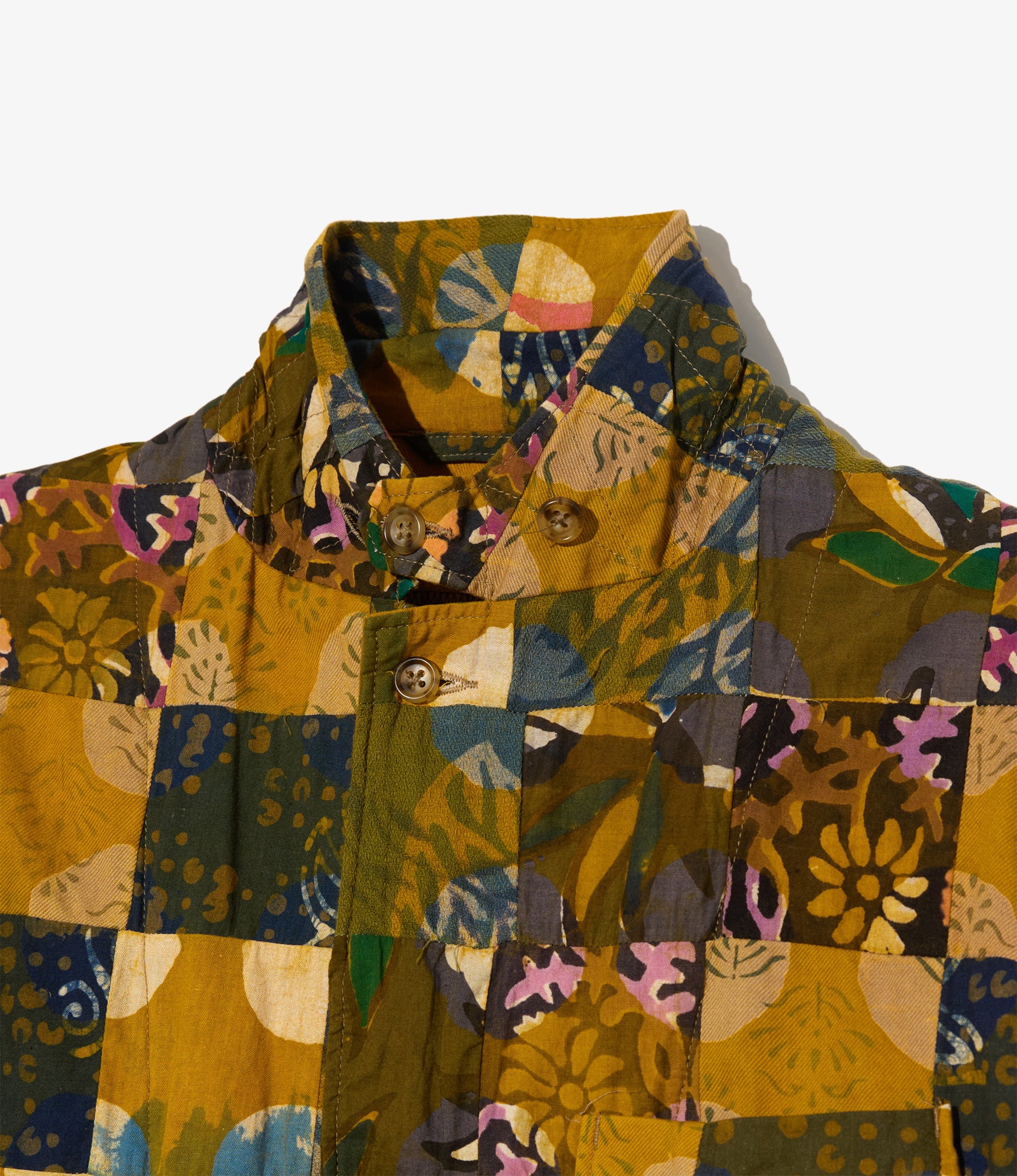 Loiter Jacket – Olive Mixed Pattern Patchwork