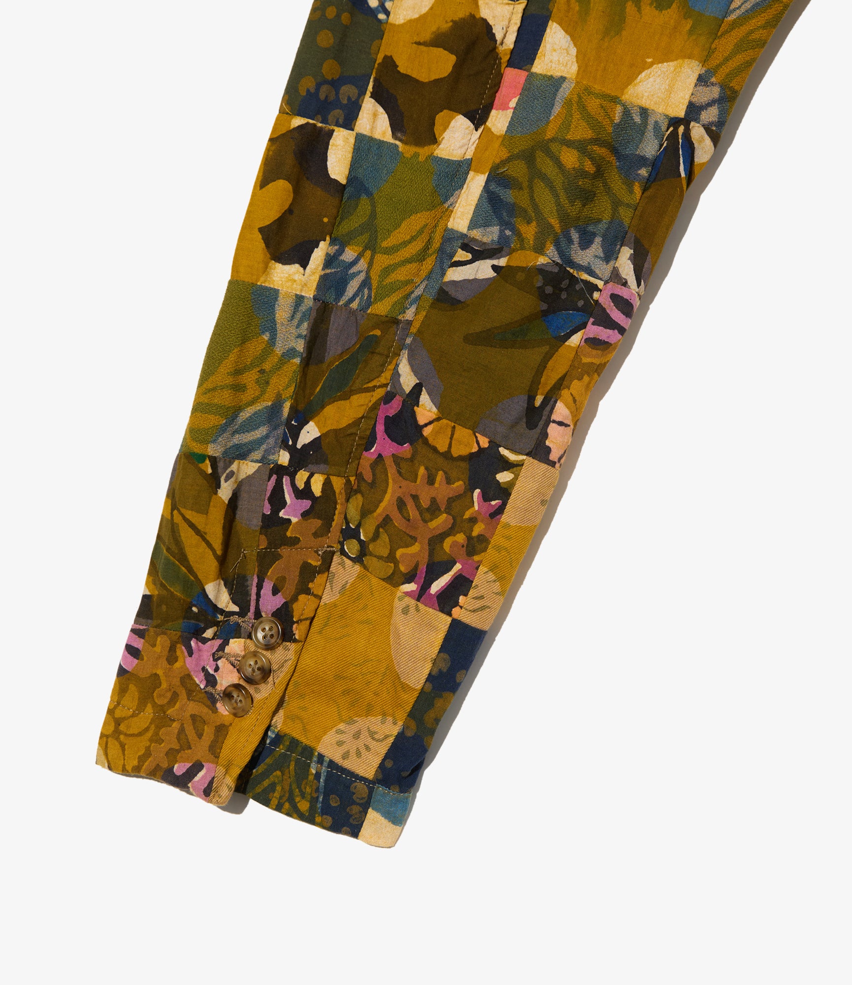 Loiter Jacket – Olive Mixed Pattern Patchwork