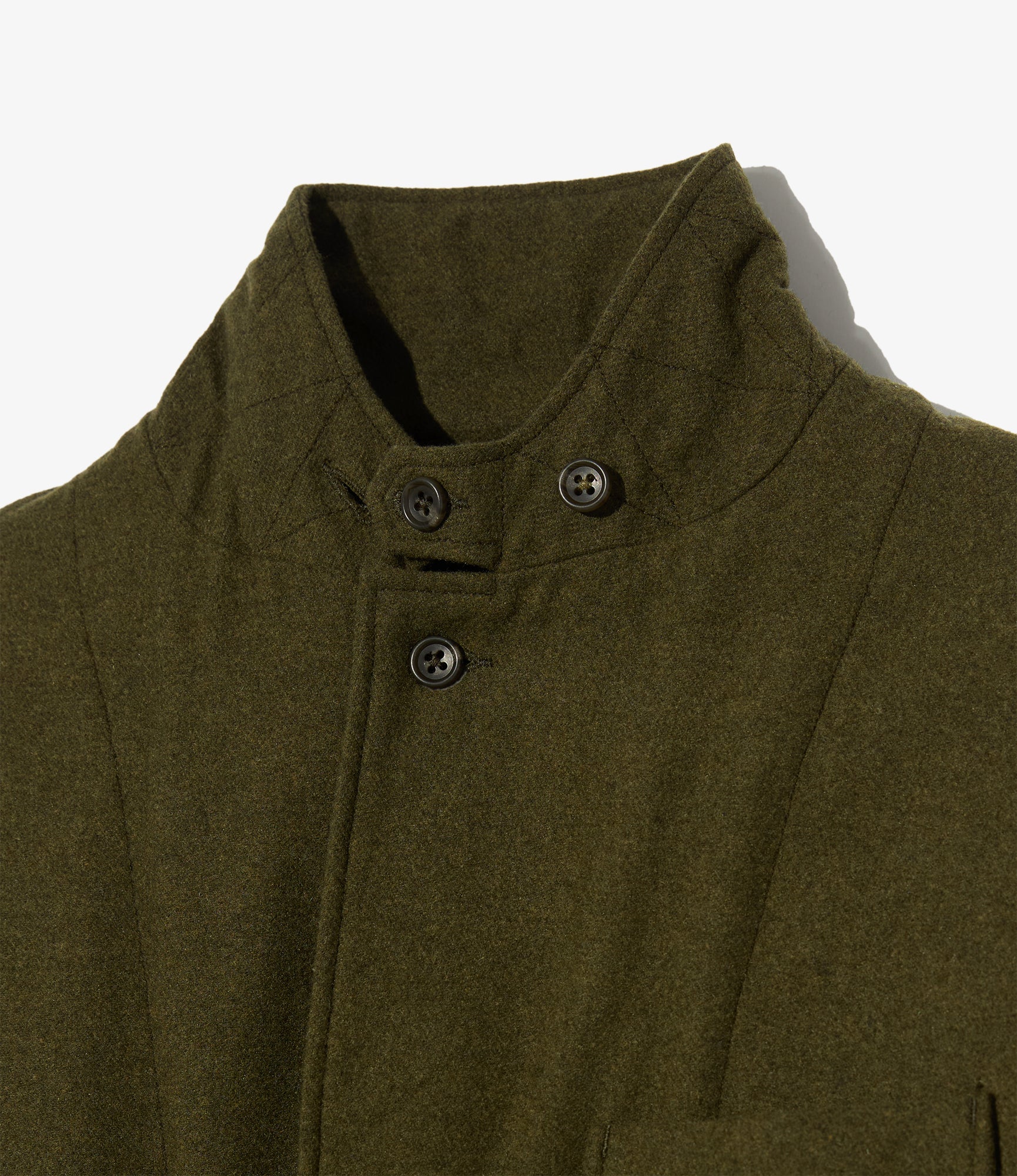 Loiter Jacket – Olive Flannel Wool Blend