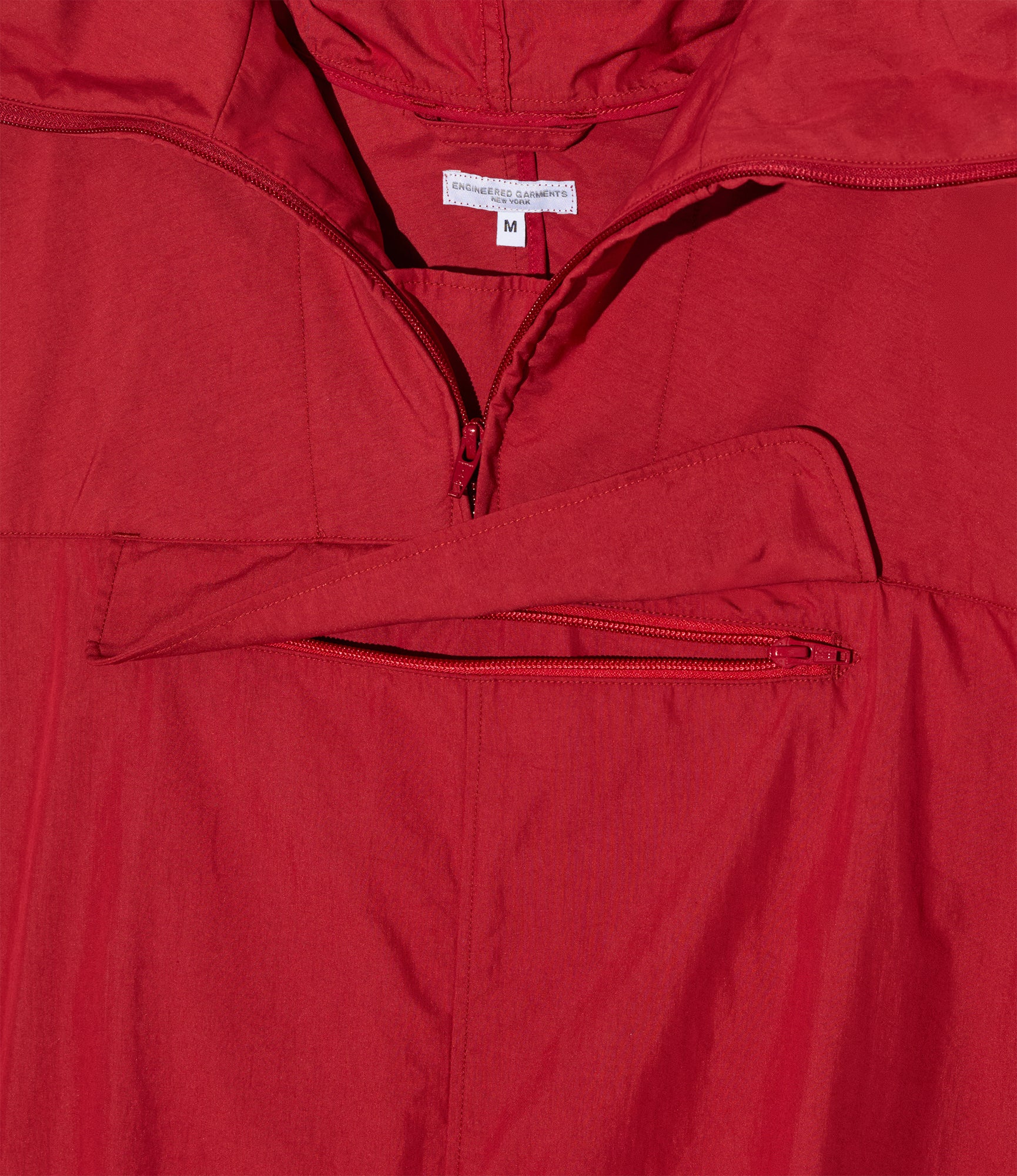 Long Cagoule Parka – Red Nyco Poplin