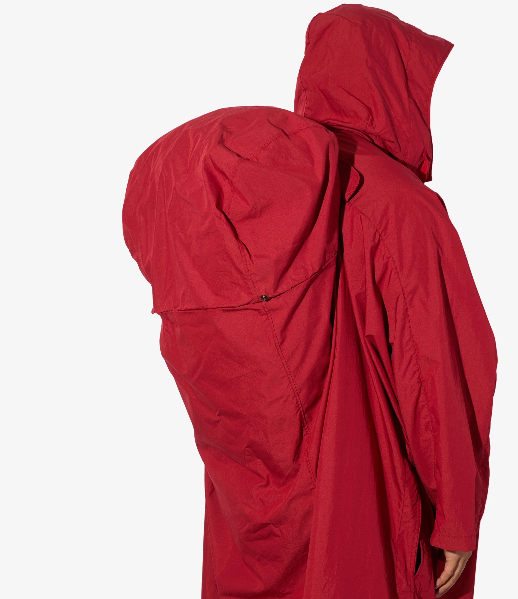 Long Cagoule Parka – Red Nyco Poplin