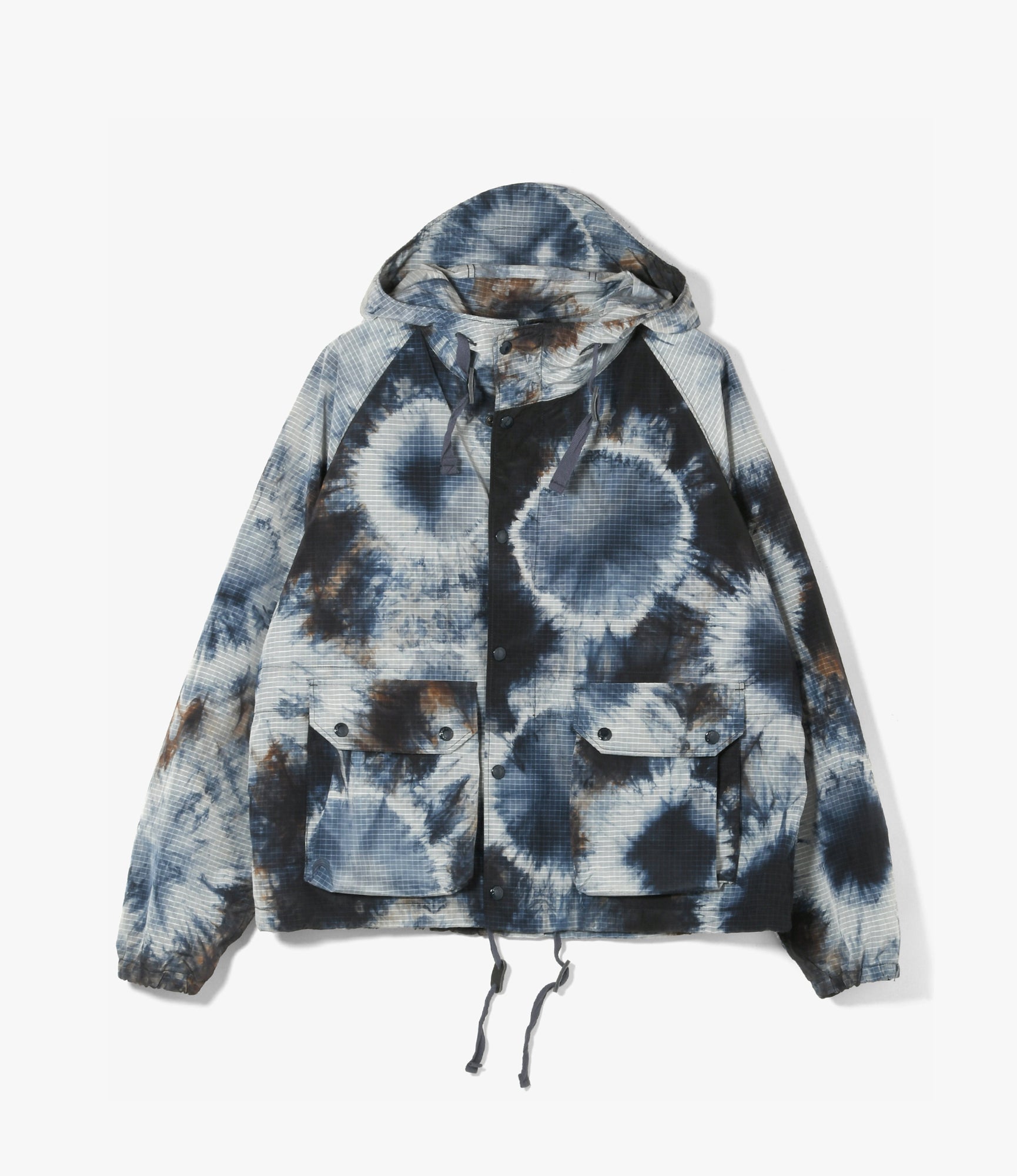 Lt Parka – Navy Tie Dye Ripstop Nylon