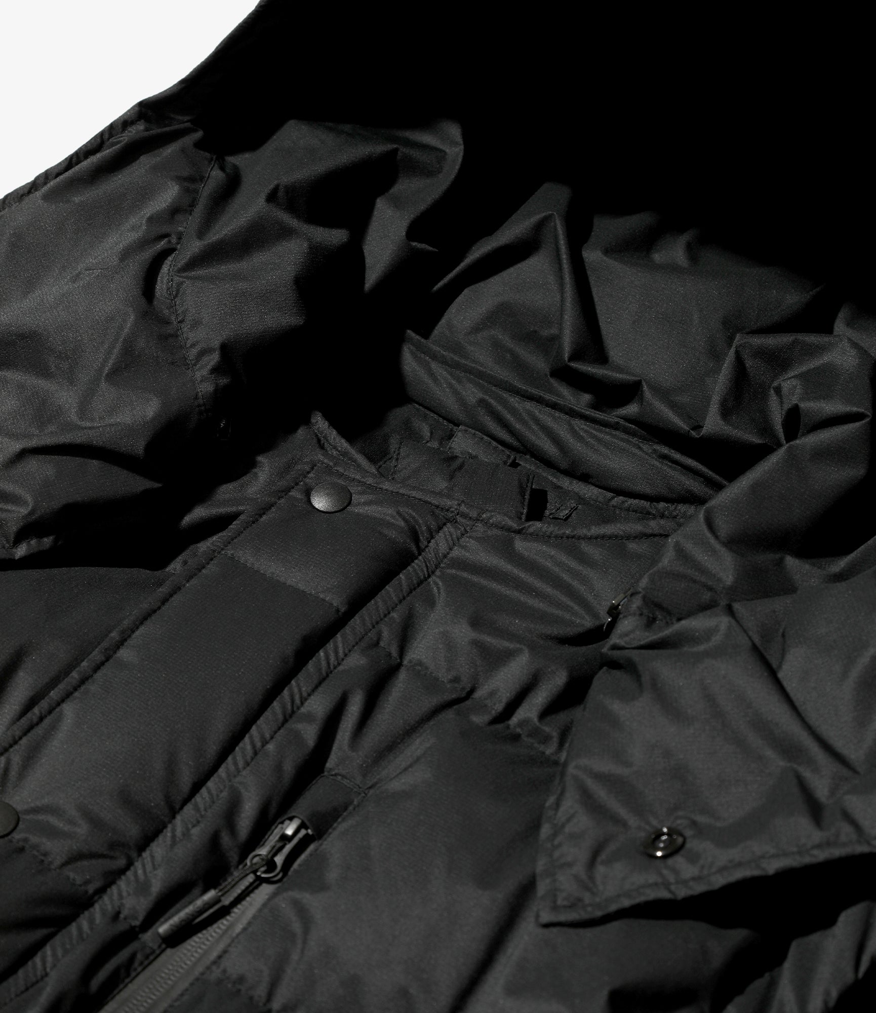Detachable Down Coat – Black Nylon
