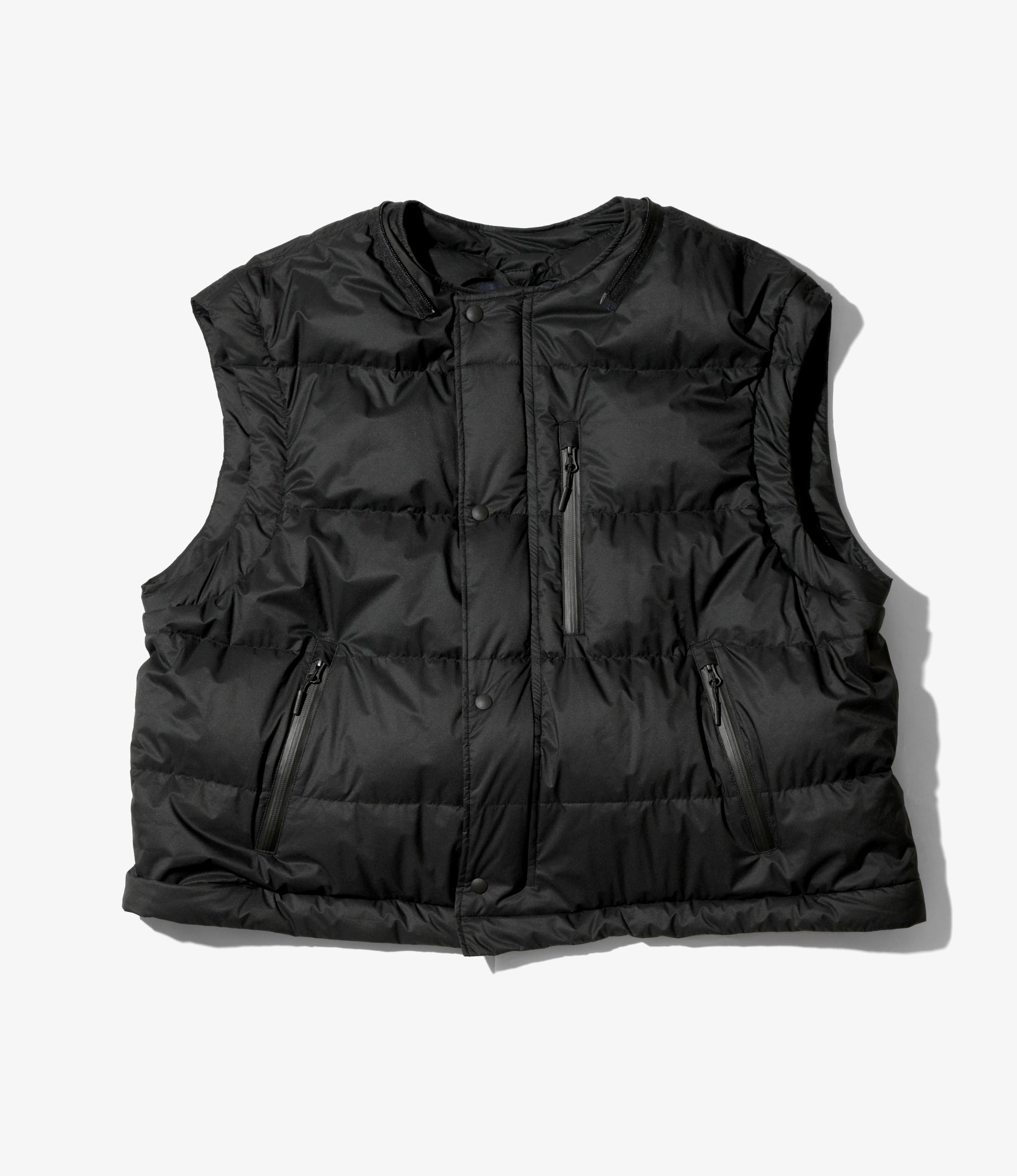 Detachable Down Coat – Black Nylon