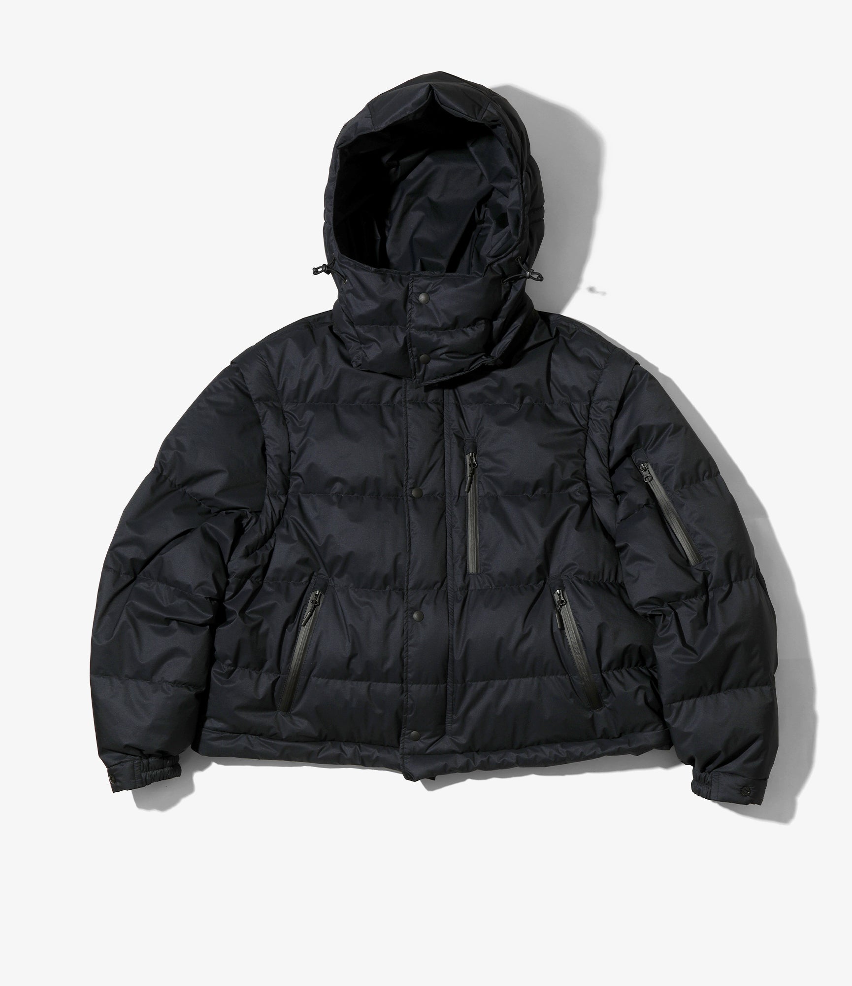 Detachable Down Coat – Dark Navy Nylon