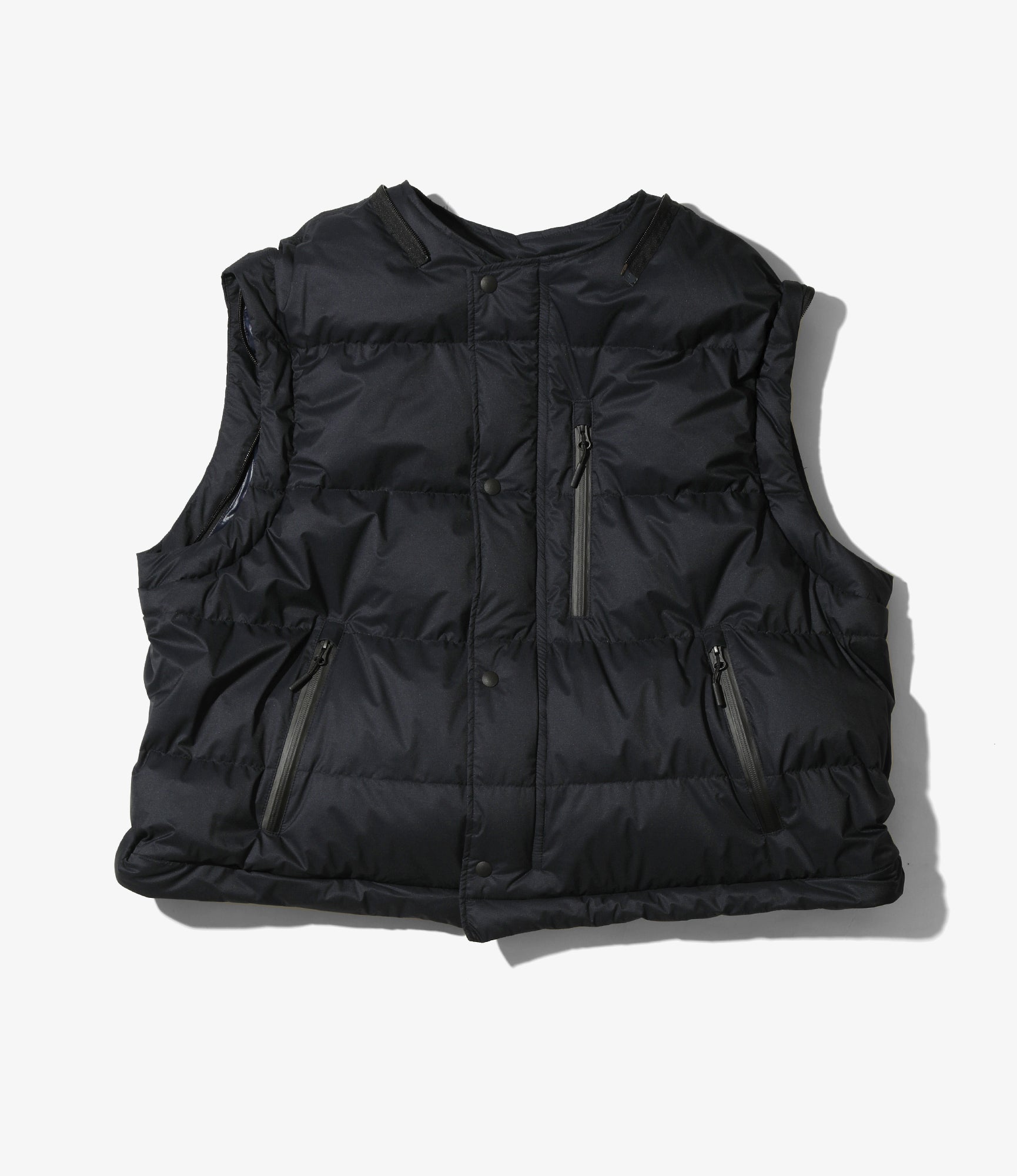 Detachable Down Coat – Dark Navy Nylon