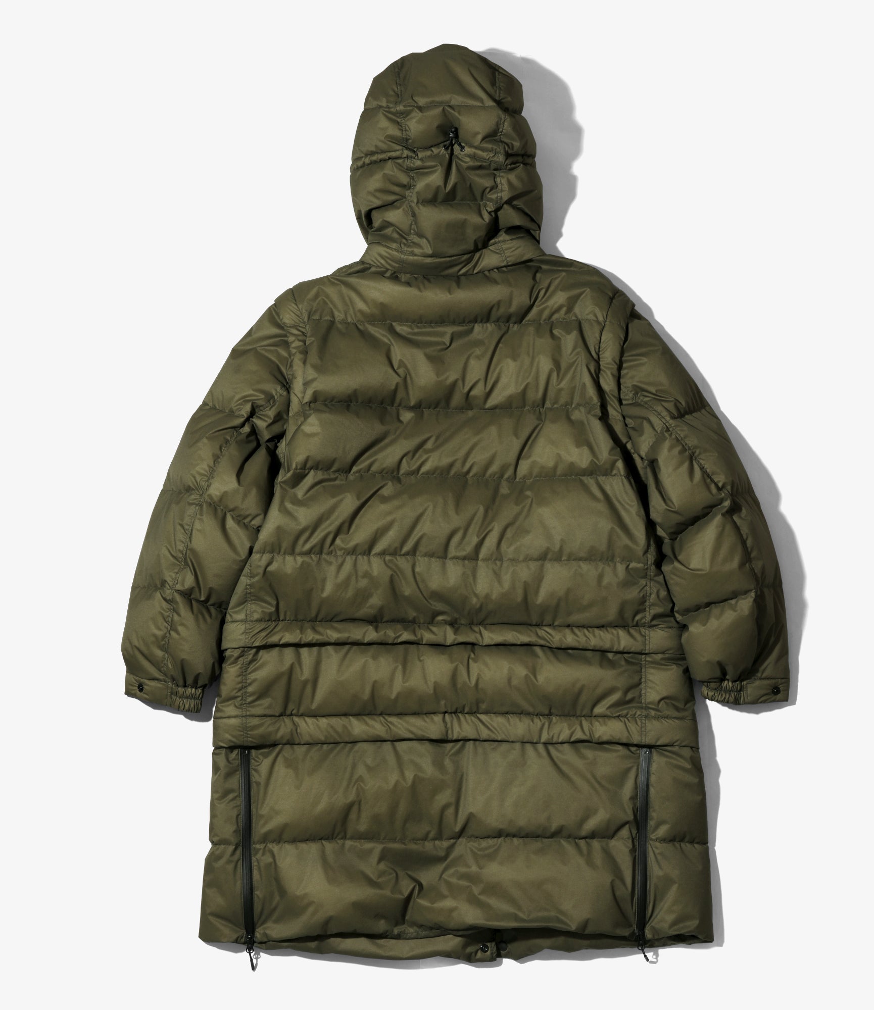Detachable Down Coat – Khaki Nylon