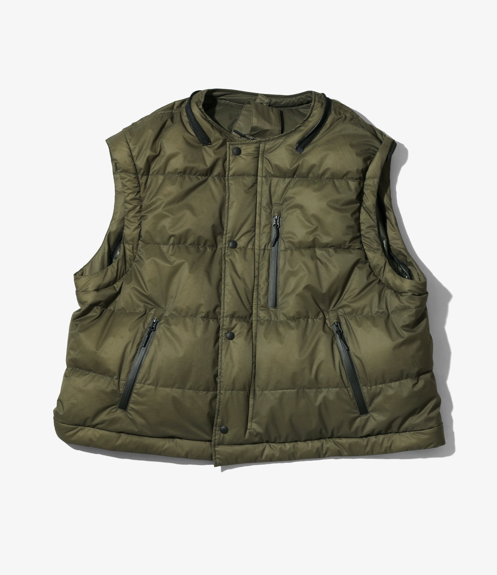 Detachable Down Coat – Khaki Nylon