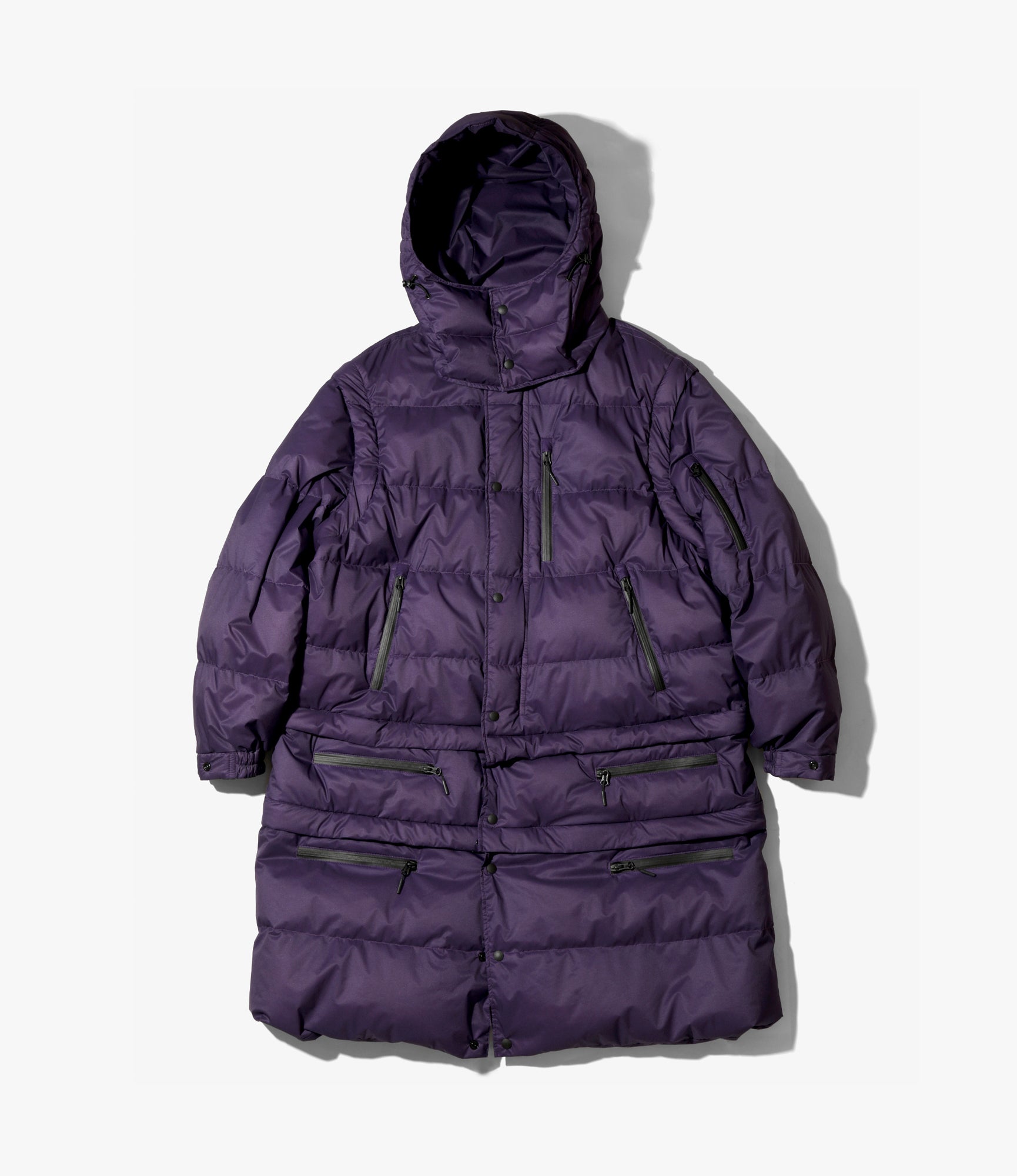 Detachable Down Coat – Purple Nylon