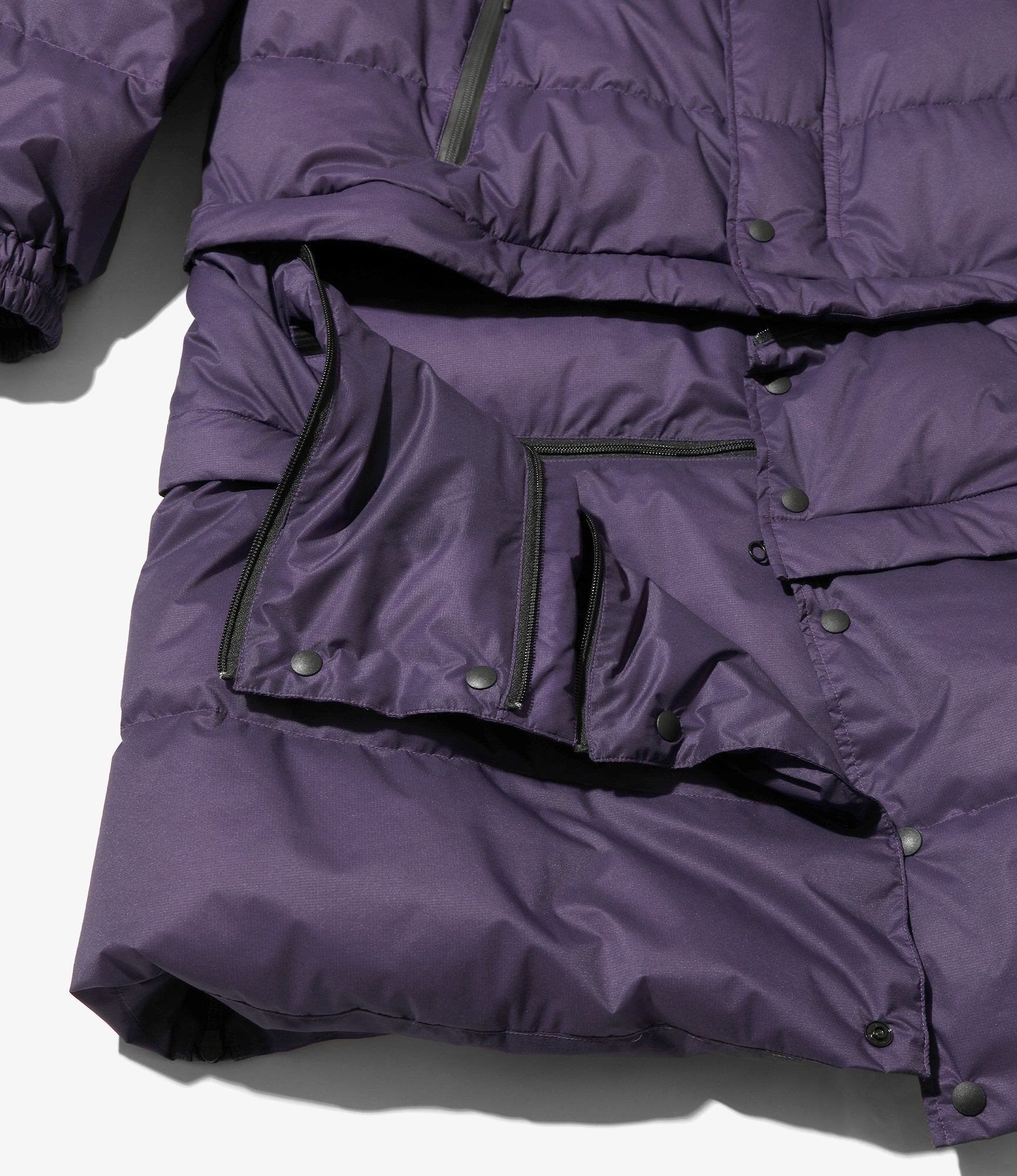 Detachable Down Coat – Purple Nylon