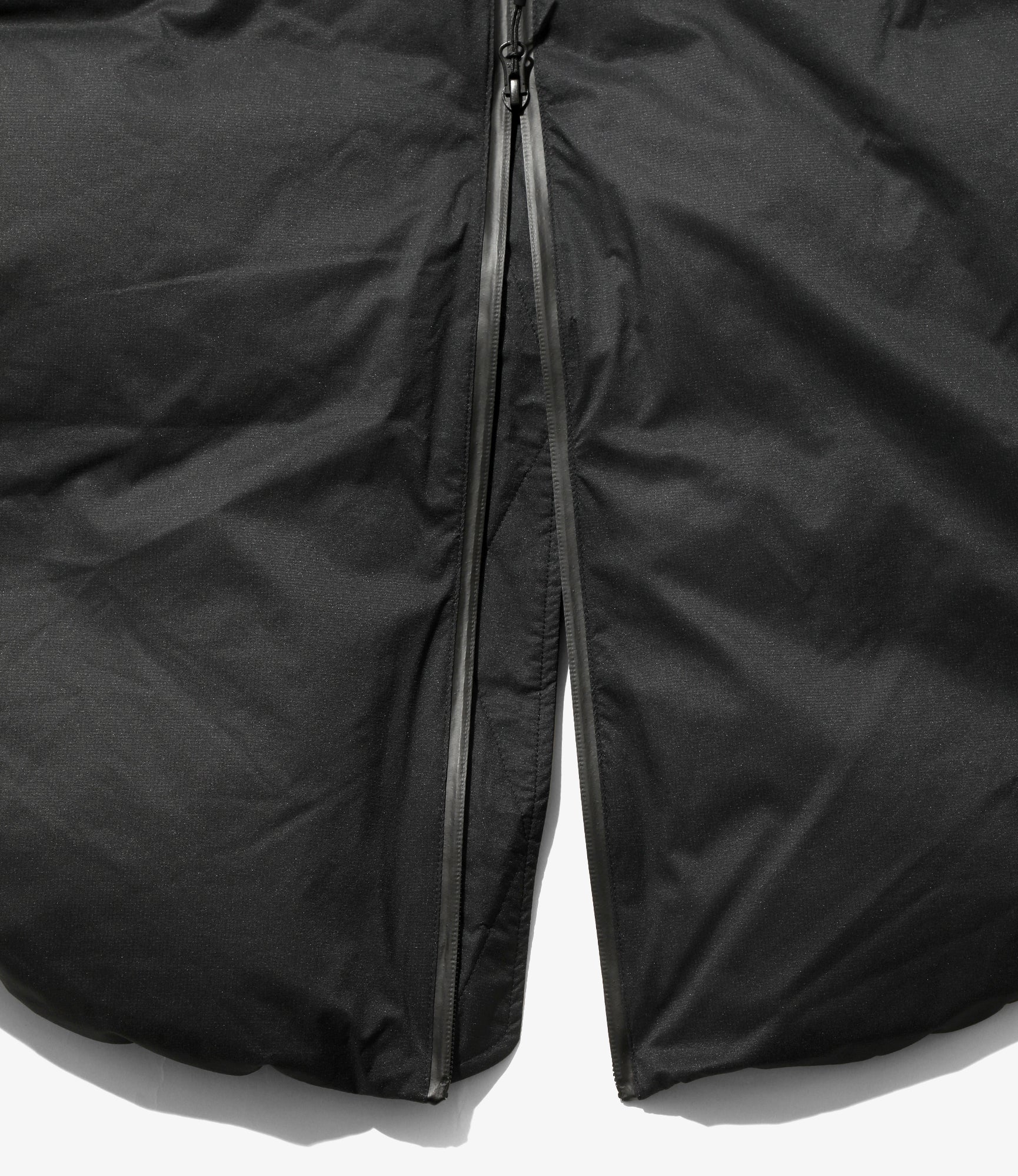 Down Zip Coat – Black Ripstop Nylon