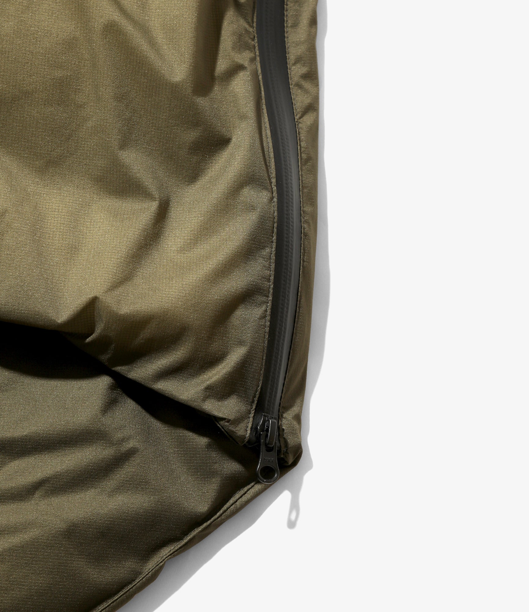 Down Zip Coat – Olive Ripstop Nylon