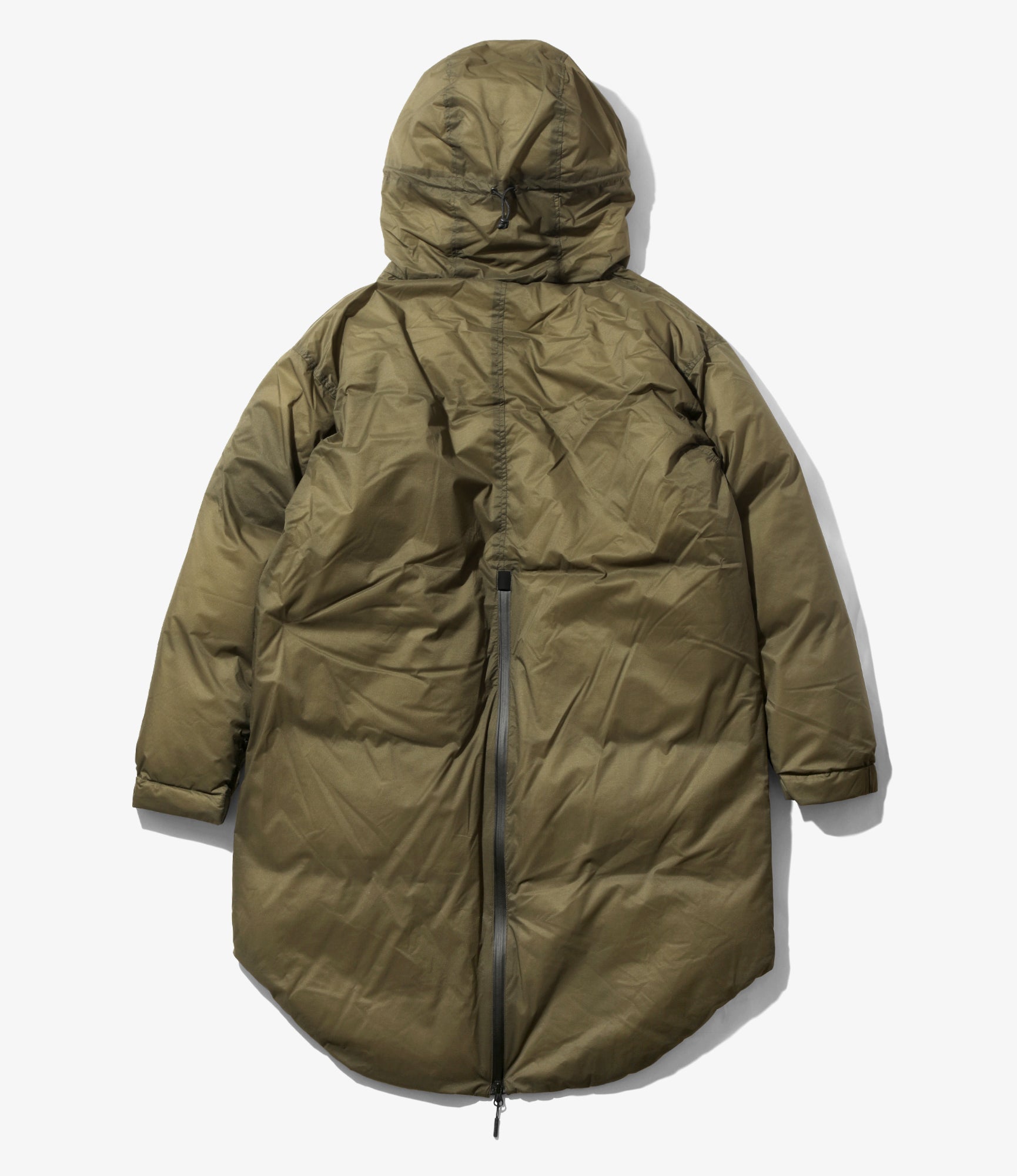 Down Zip Coat – Olive Ripstop Nylon