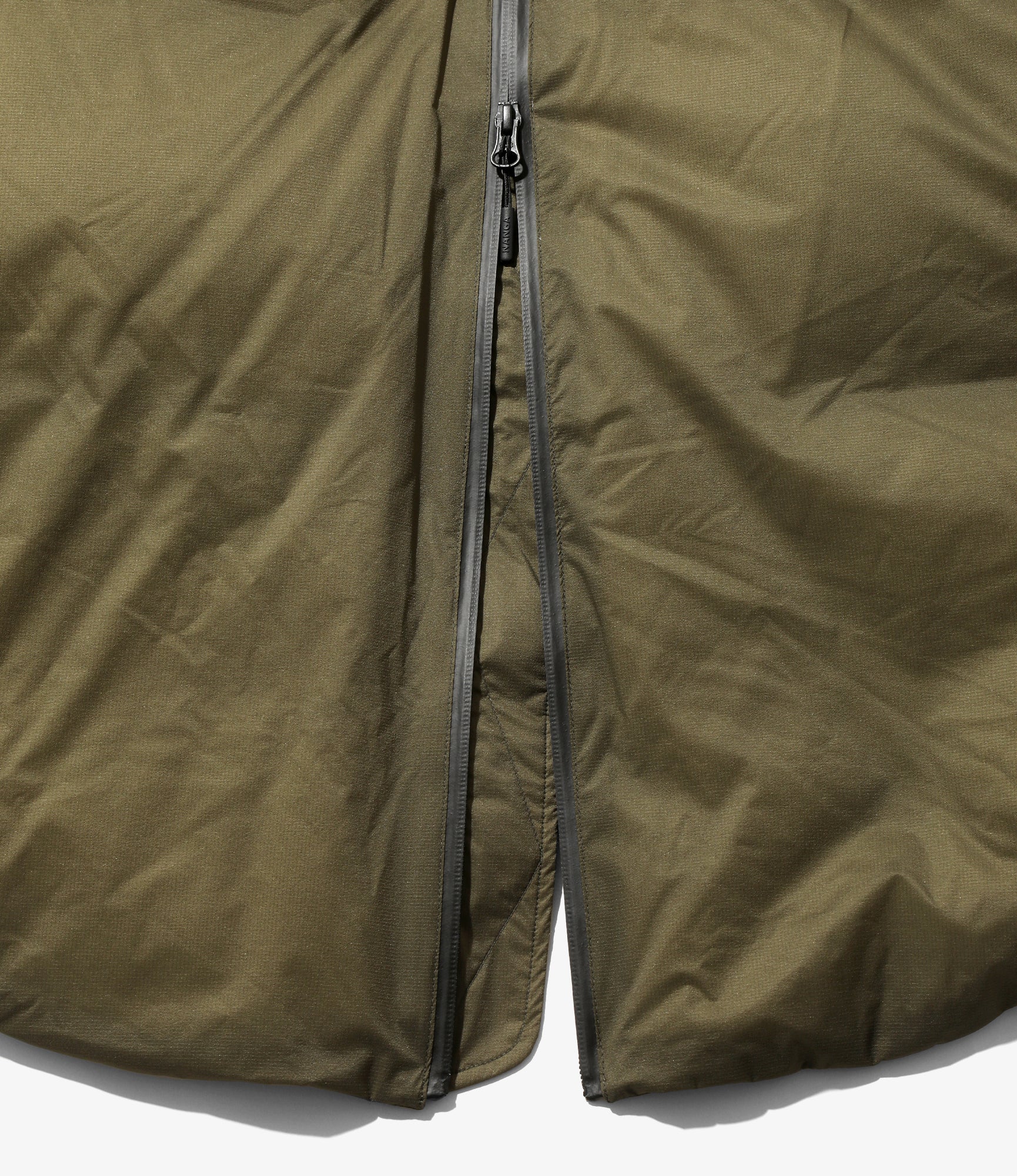 Down Zip Coat – Olive Ripstop Nylon