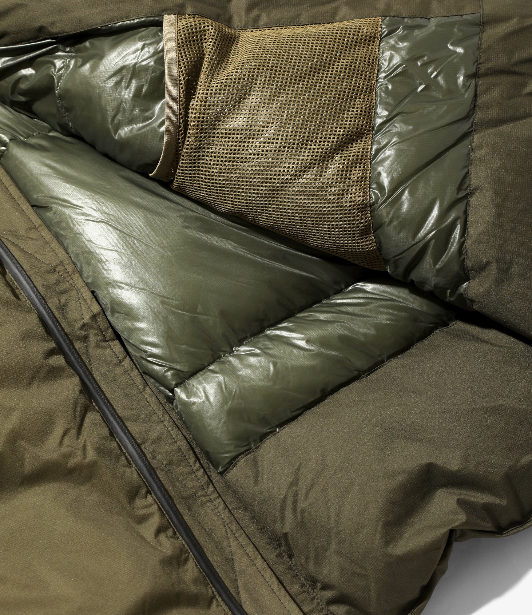 Down Zip Jacket – Olive Ripstop Nylon