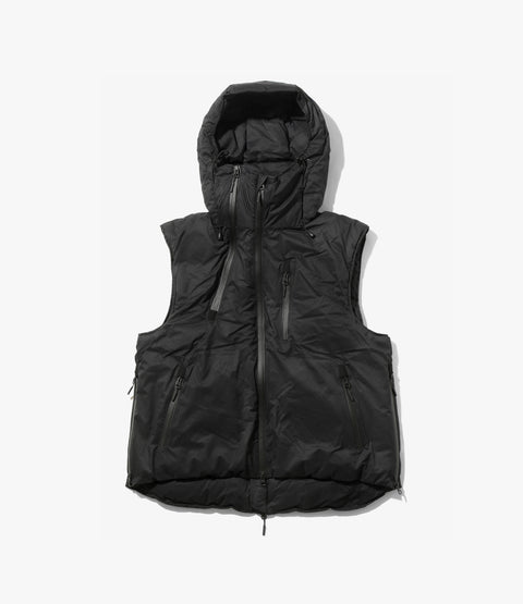 Zip Vest – Black | Engineered Garments x Nanga | Nepenthes London