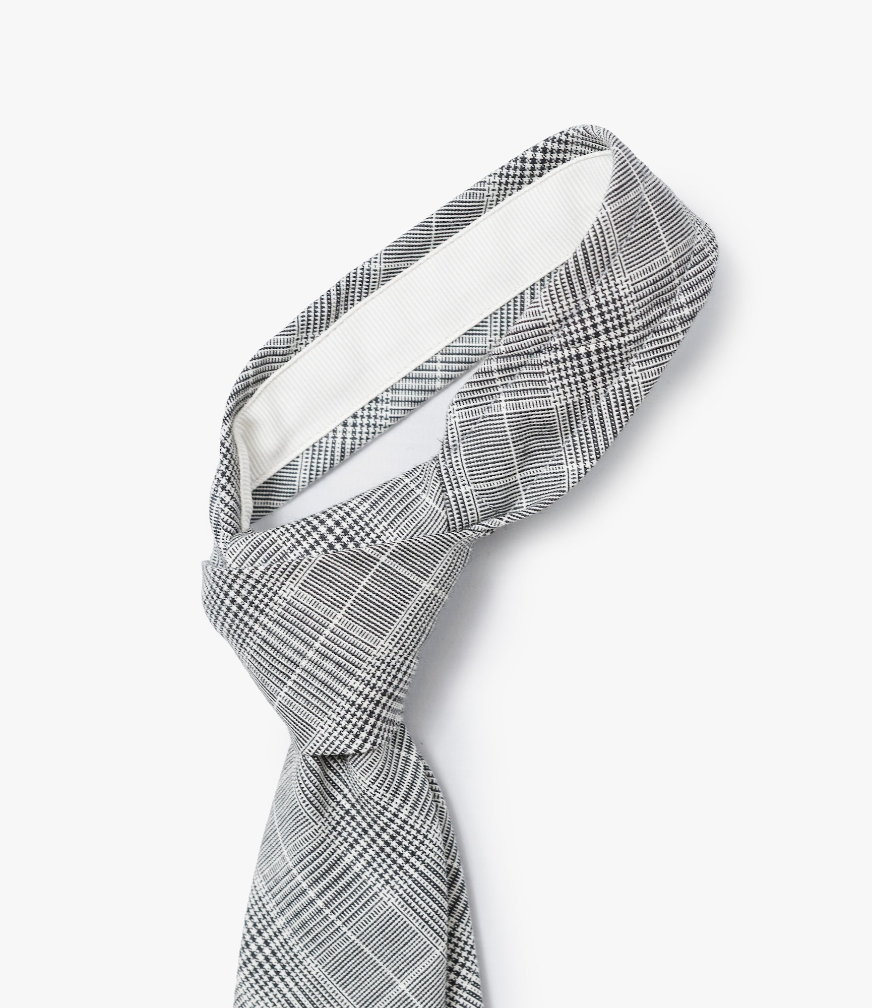 Narrow Tie – Grey Glen Plaid Tropical Wool