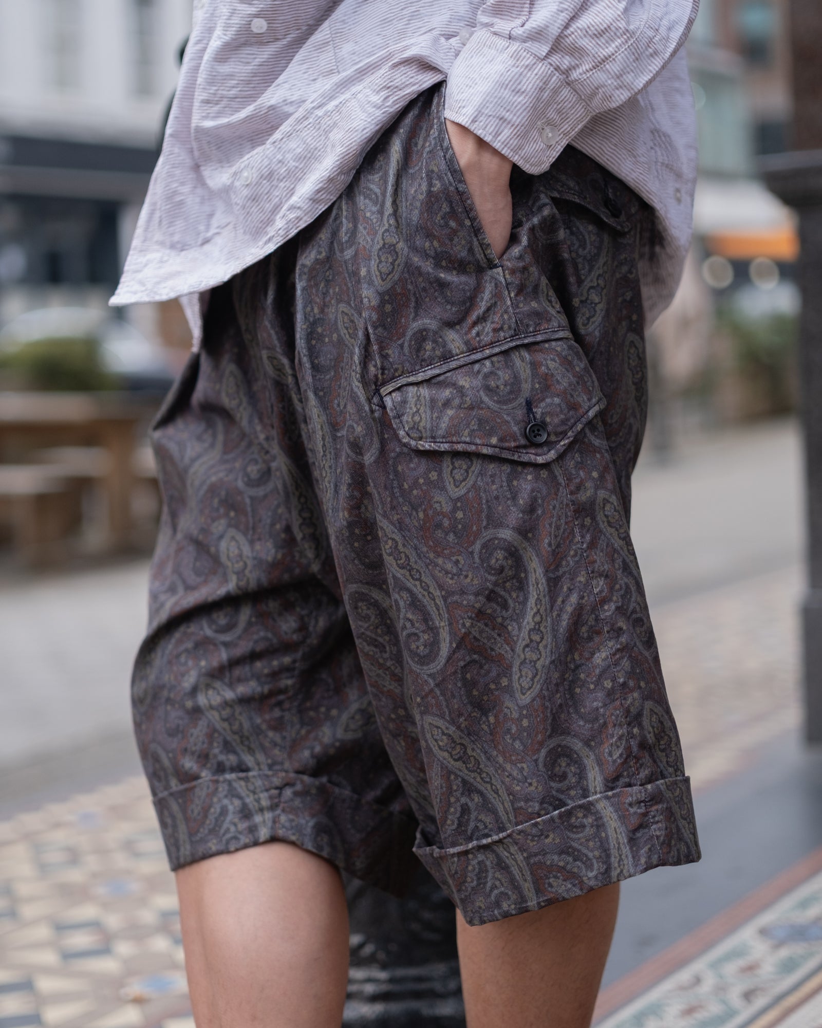 値下げ engineered garments FA short paisley 値下げ engineered garments FA short paisley