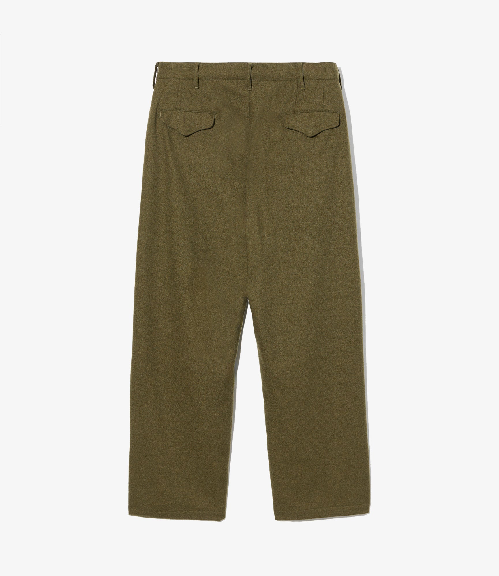 Officer Pant – Olive Flannel Wool Blend