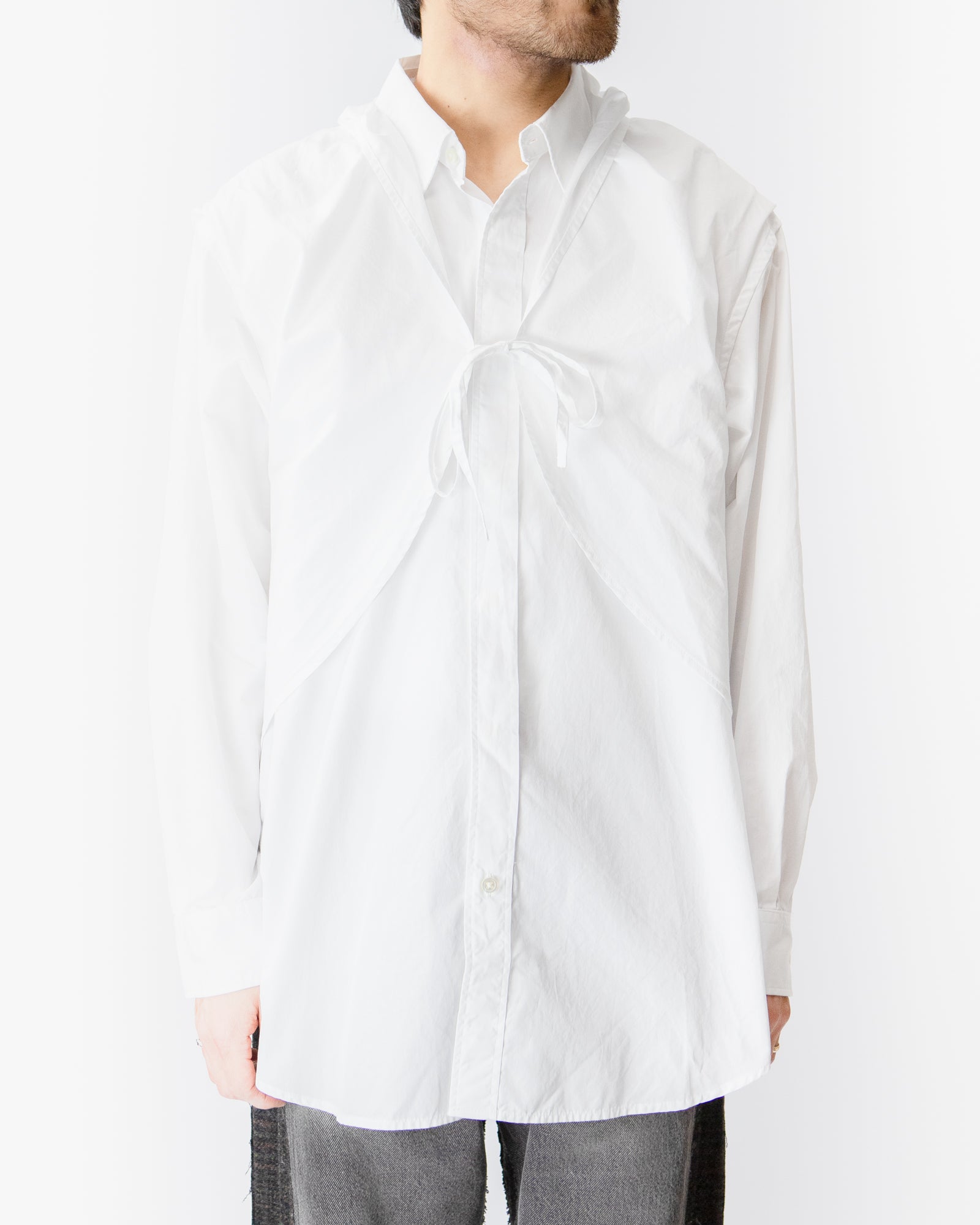 Shawl Shirt – White 100's 2-Ply Broadcloth