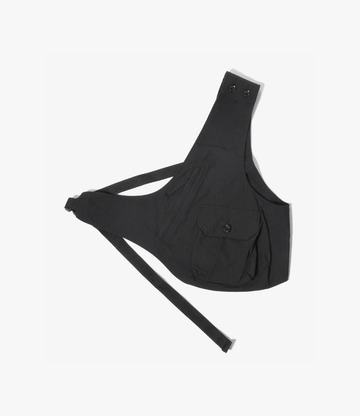 Shoulder Vest – Black Lightweight Nyco Poplin | Engineered
