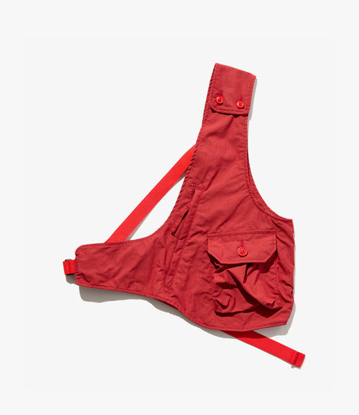 Shoulder Vest – Red Lightweight Nyco Poplin | Engineered Garments
