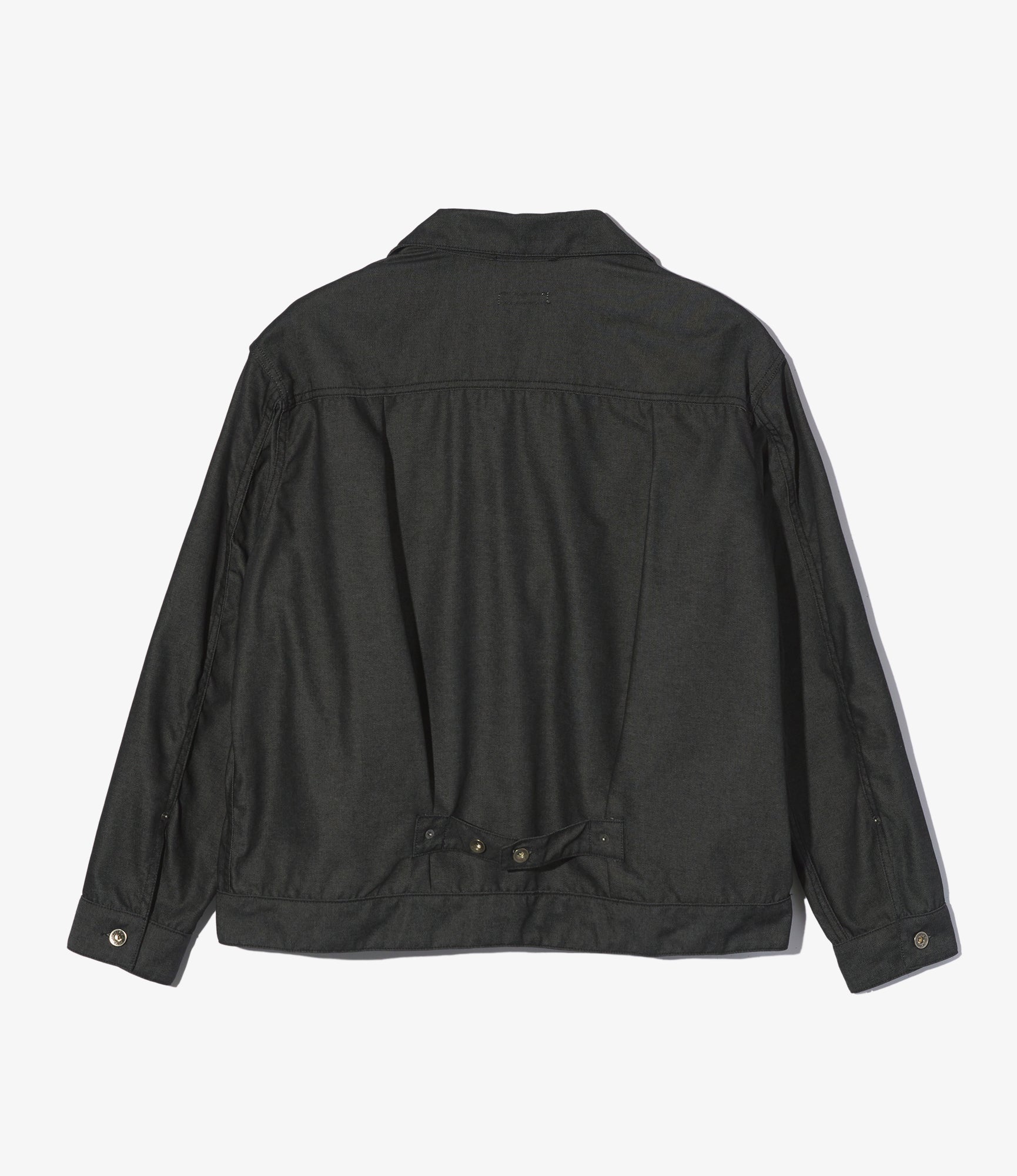 Trucker Jacket – Black Cotton/Poly Denim