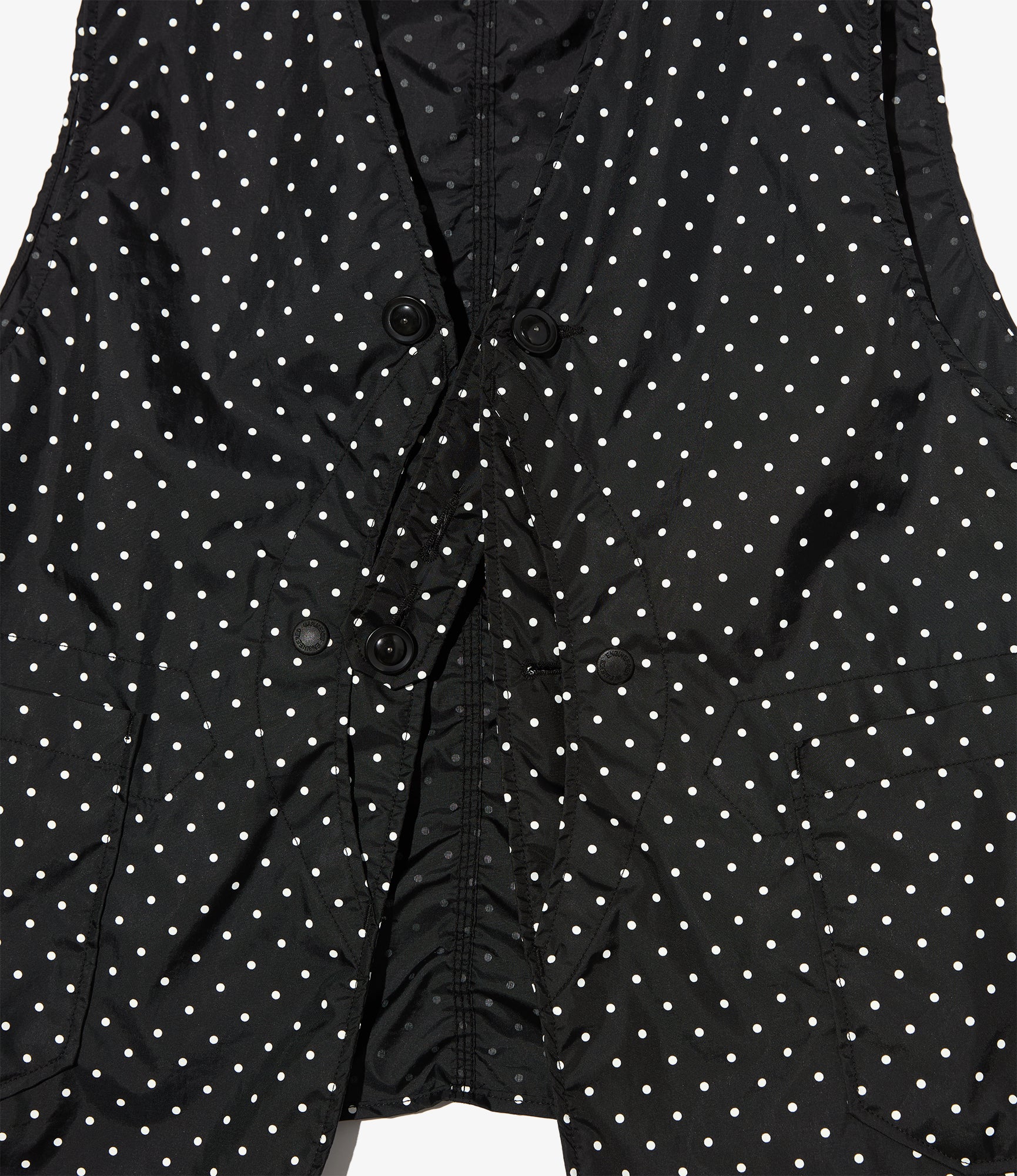 Upland Vest – Black Polka Dot Taffeta