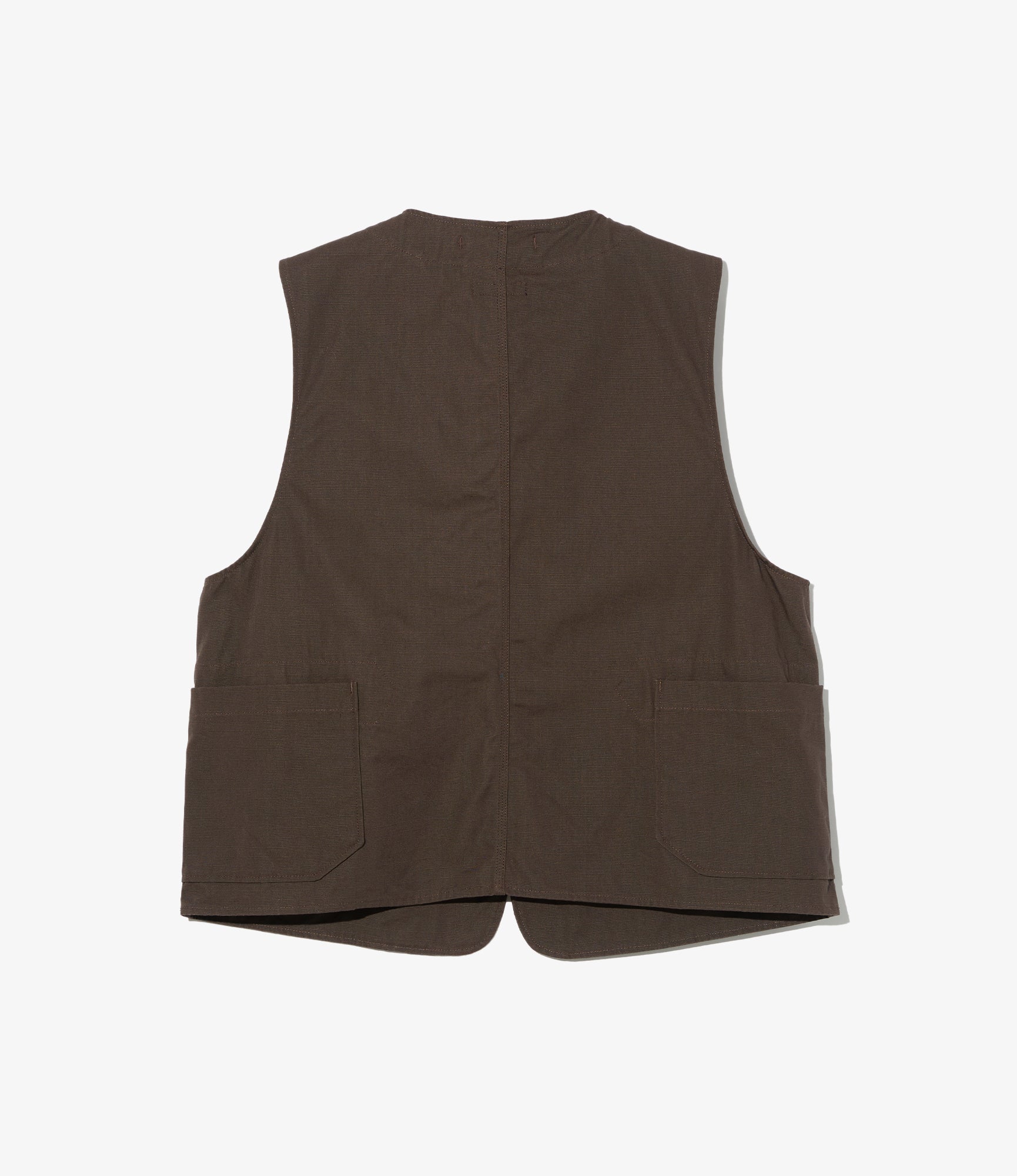 Upland Vest – Dark Brown Heavy Ripstop Cotton