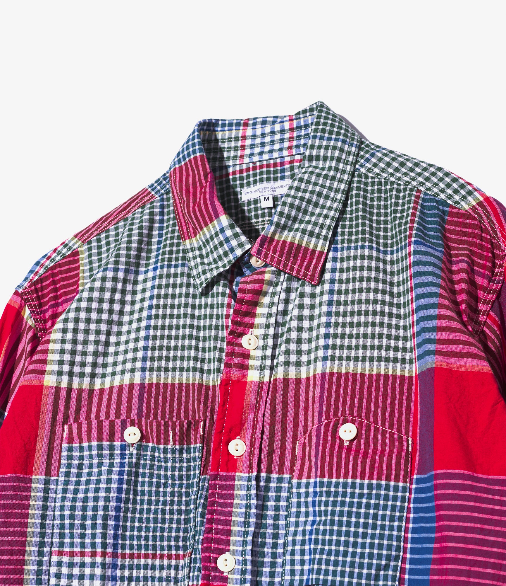 Work Shirt – Red/Green Big Madras Plaid Cotton