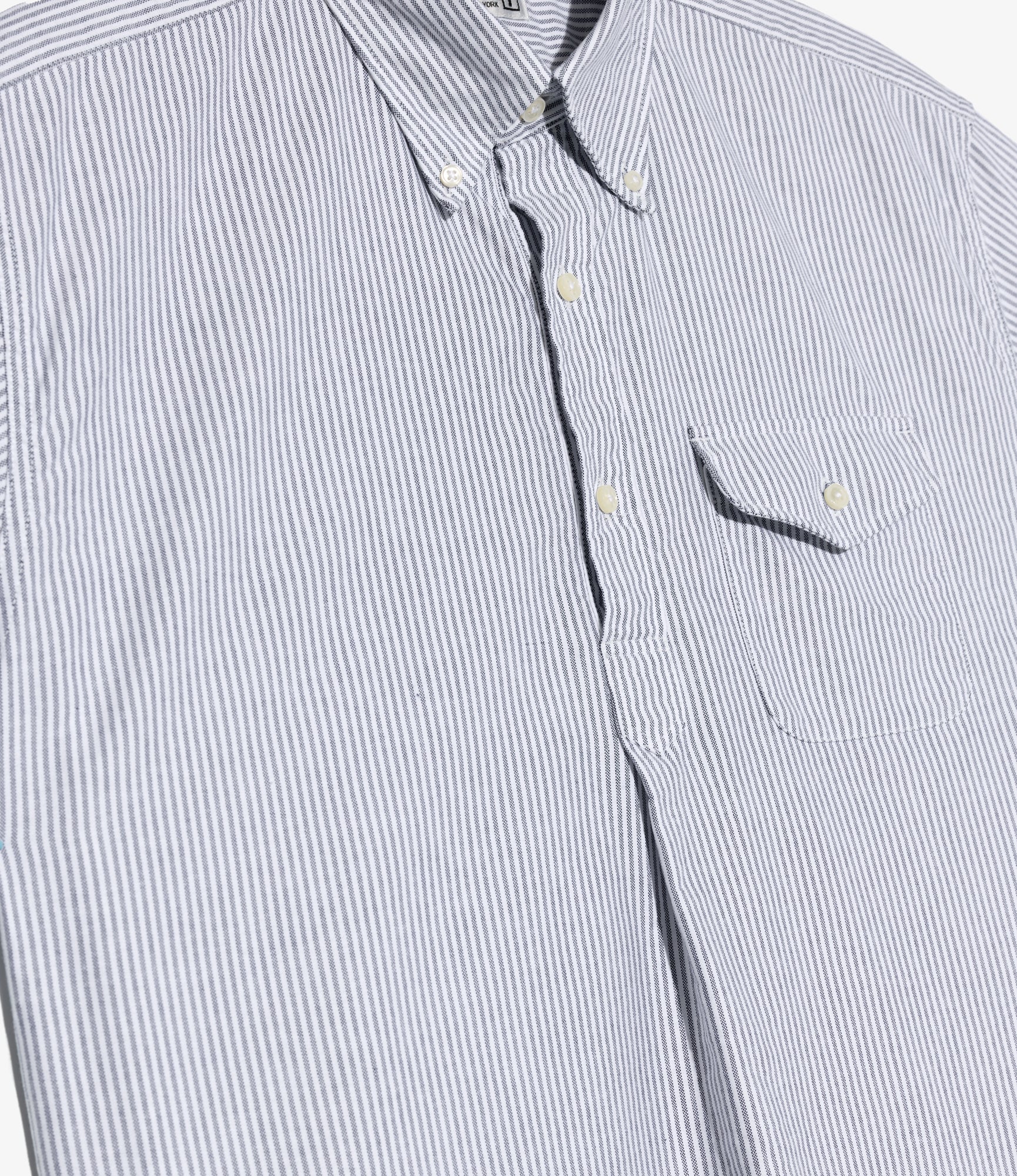 Popover Shirt – Blue Candy Stripe Oxford Cloth