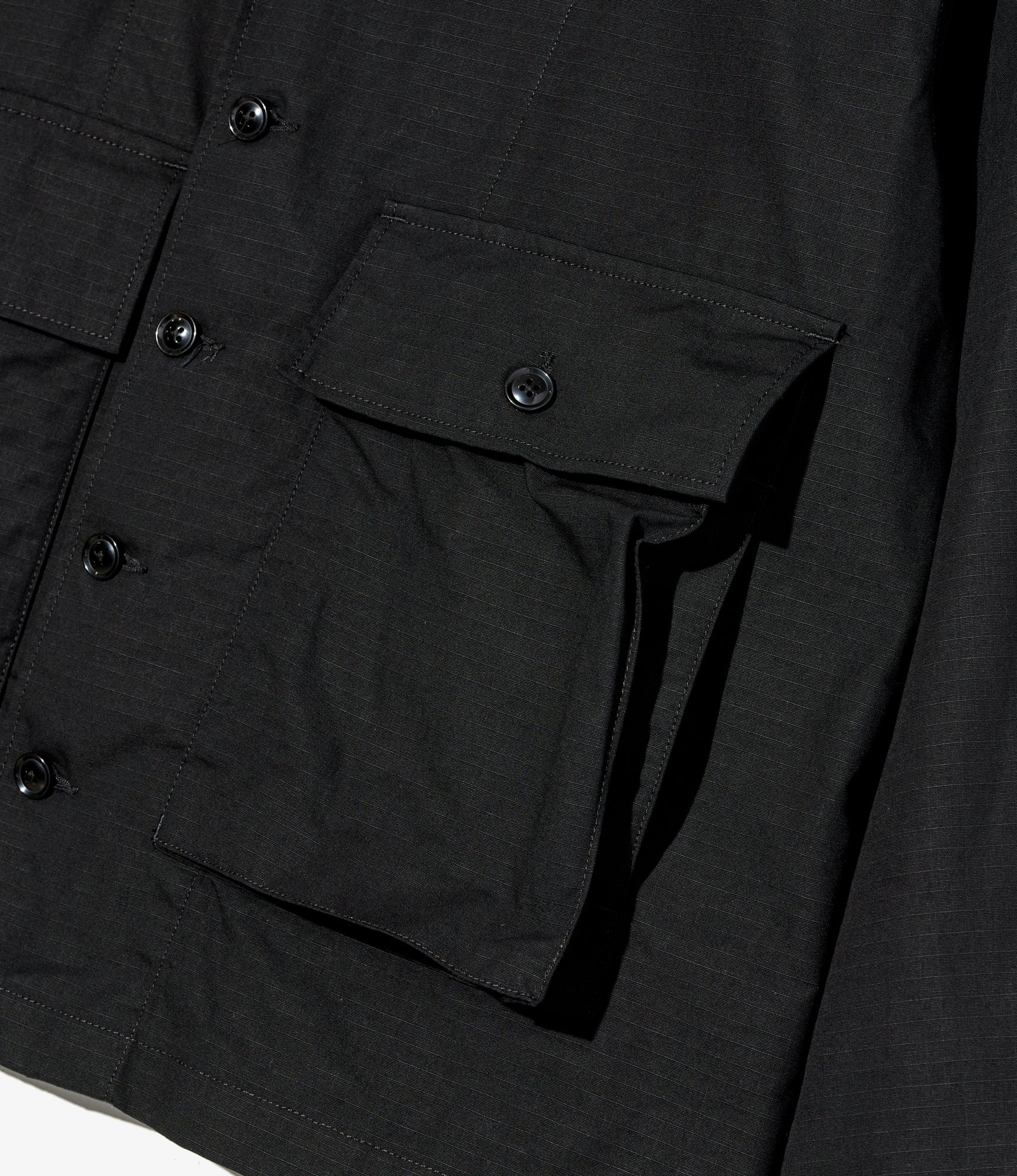 Sea Bees Jacket – Black Cotton Ripstop