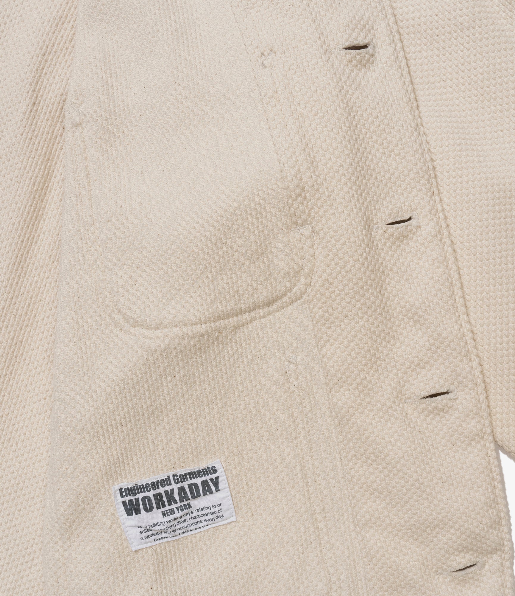 Short Engineer Jacket – Ecru Heavy Basketweave